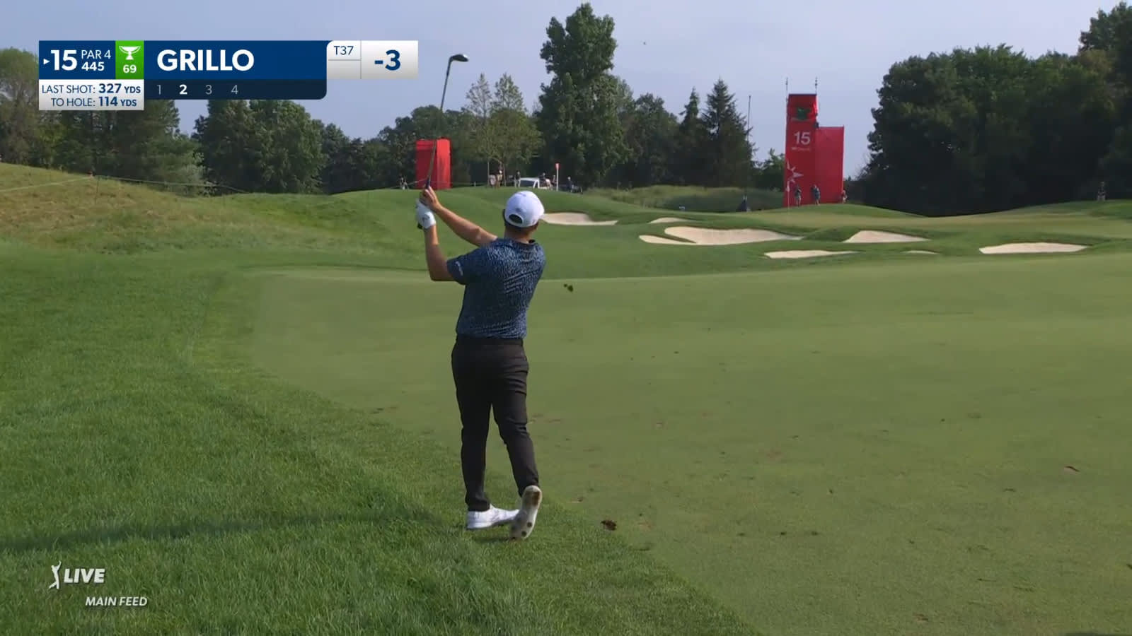 Emiliano Grillo sends in birdie putt at 3M Open