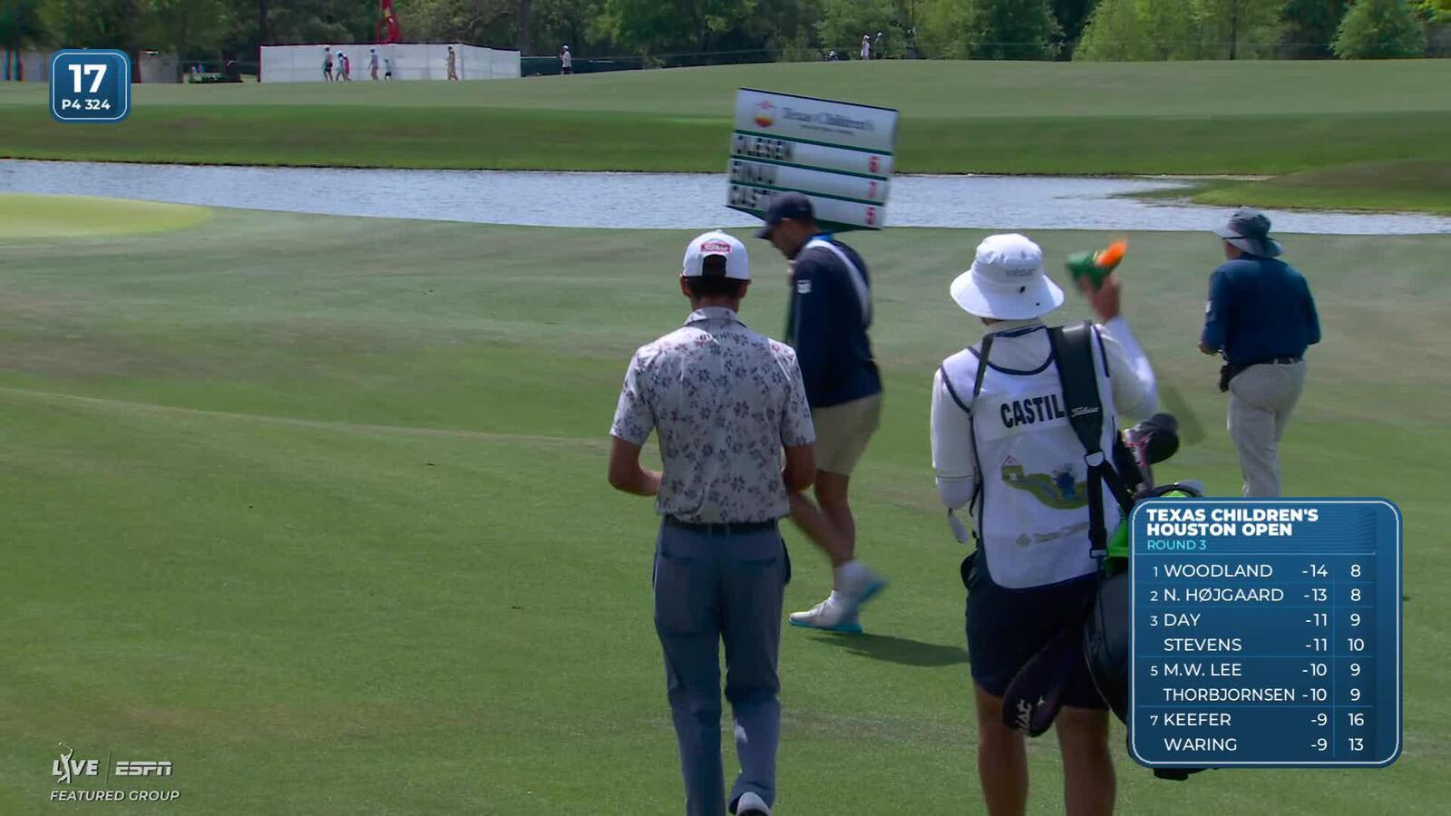 Ricky Castillo buries 23-foot birdie putt on No. 17 at Texas Children's