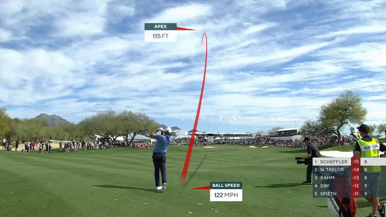 Scottie Scheffler dials in approach to yield birdie at WM Phoenix Open