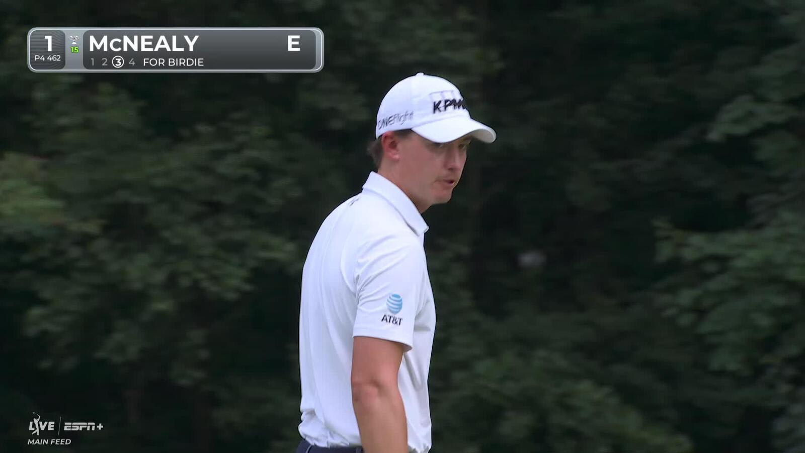 Maverick McNealy rolls in opening birdie at BMW Championship