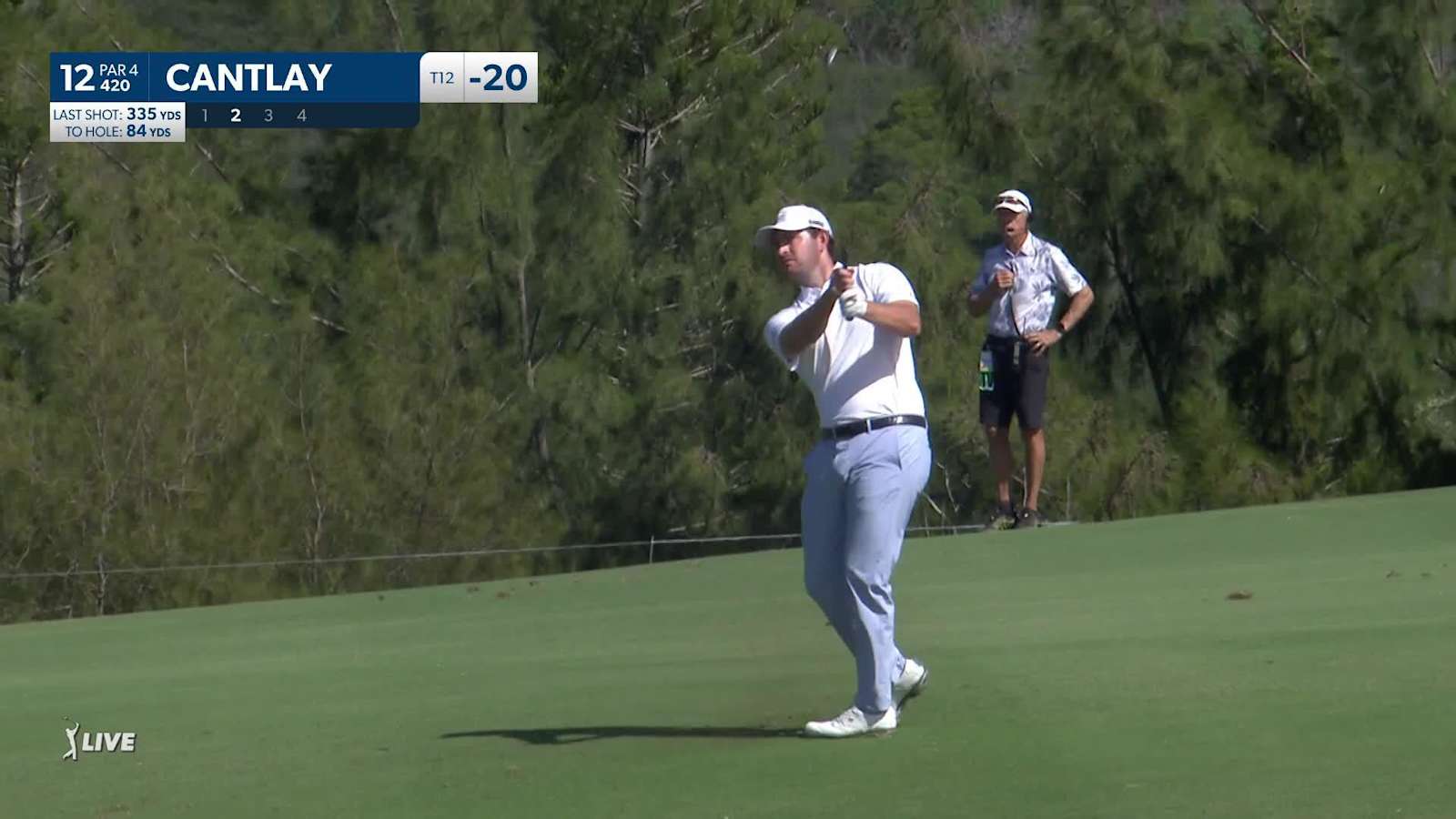 Patrick Cantlay's low spinner leads to birdie at Sentry