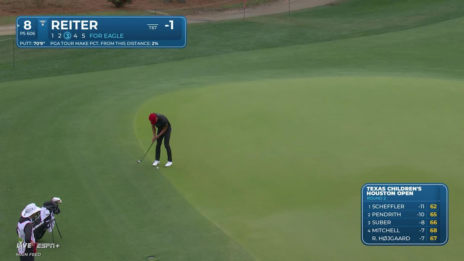 Charles Reiter jars 70-foot eagle putt at Houston Open