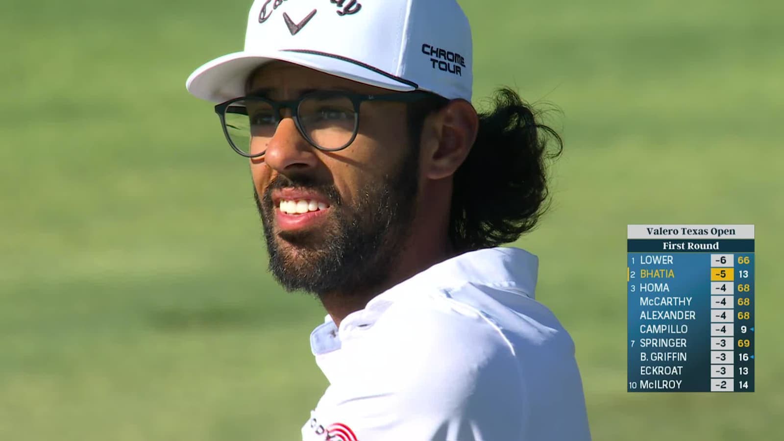 Akshay Bhatia makes birdie on No. 14 at Valero