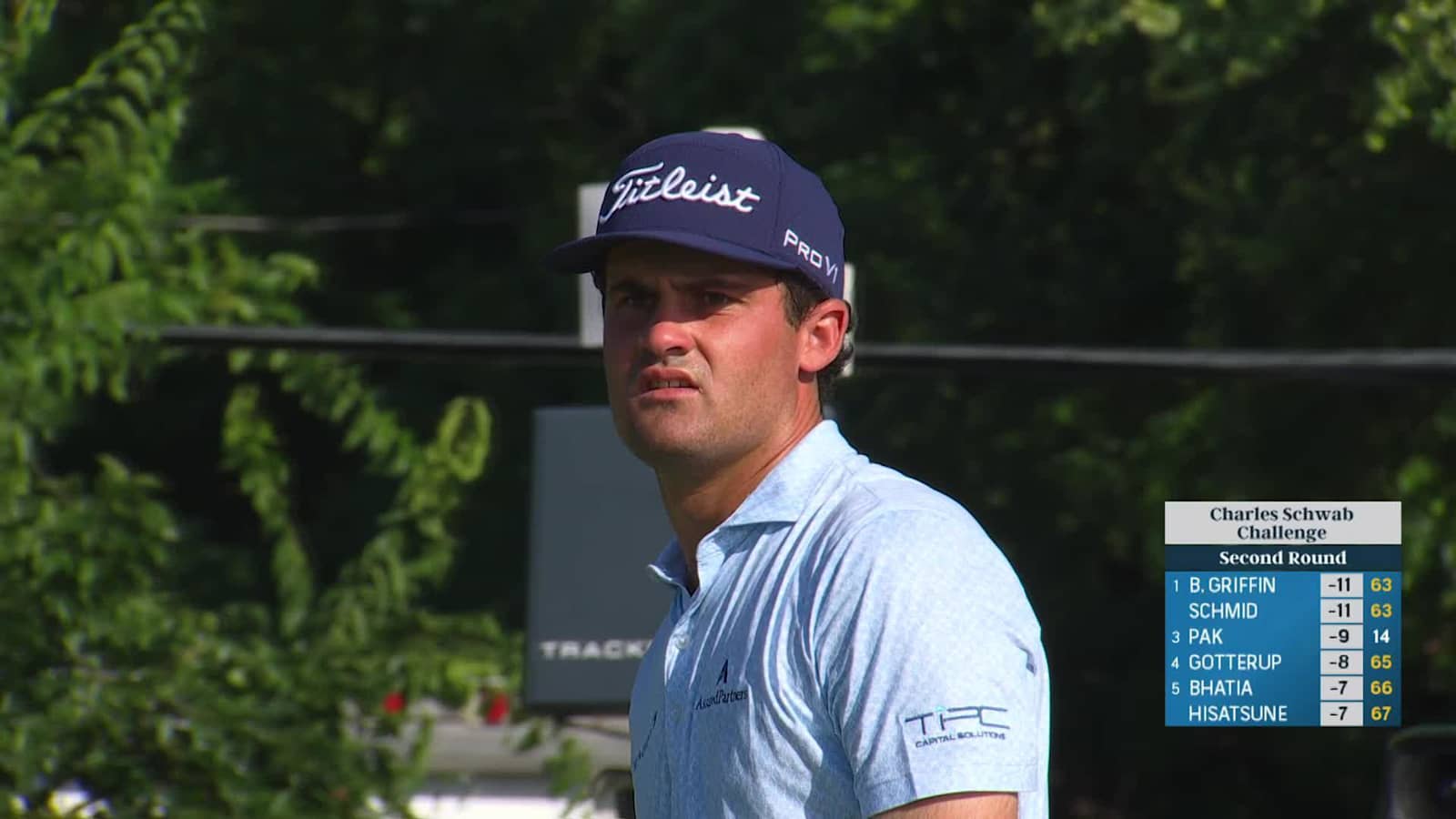 Jackson Suber sinks a 33-foot birdie putt on No. 16 at Charles Schwab