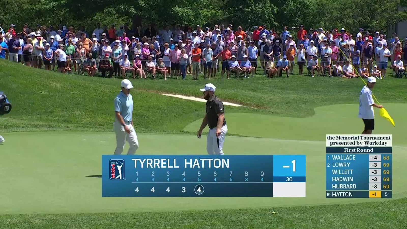 Tyrrell Hatton sinks 32-foot birdie at the Memorial