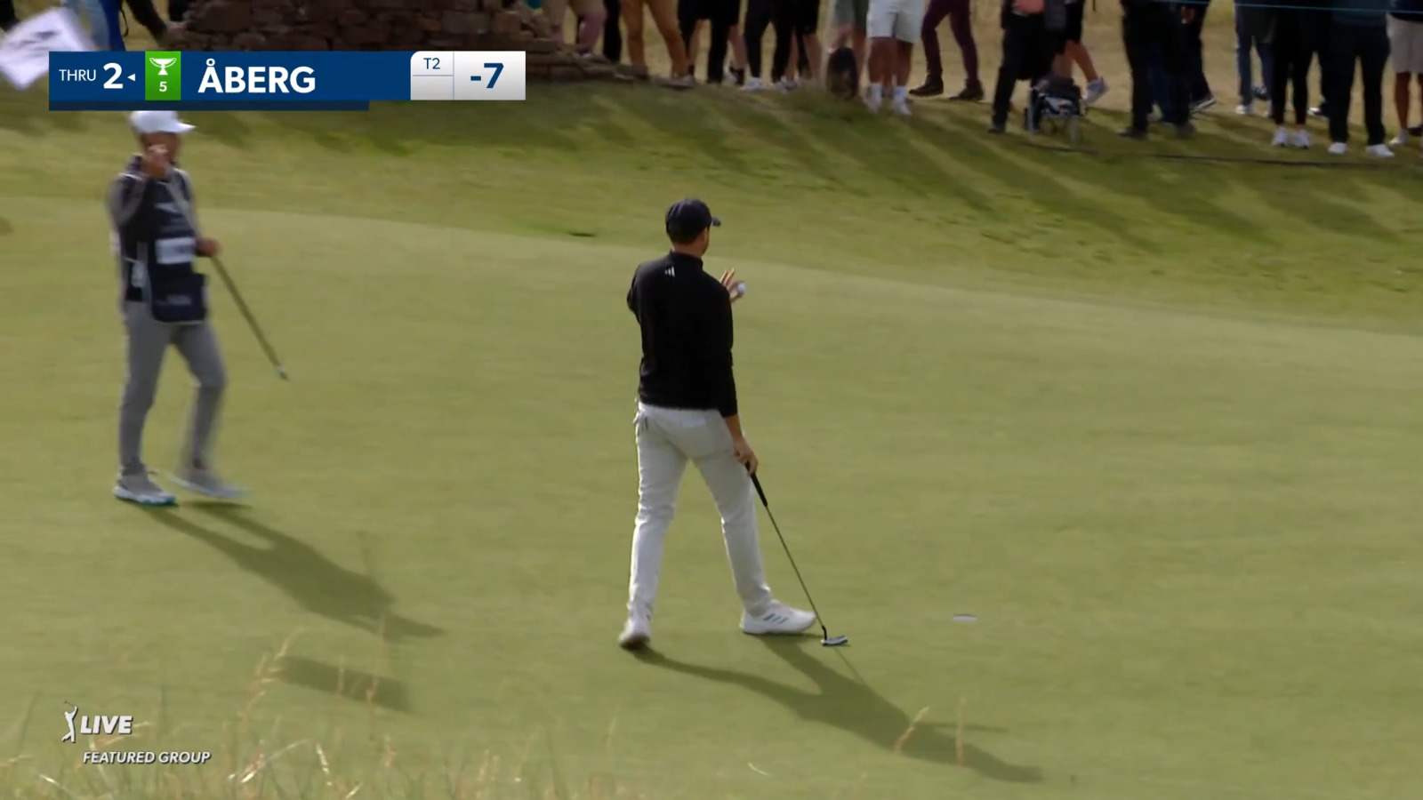 Ludvig Åberg throws a dart from 168-yards at Genesis Scottish Open