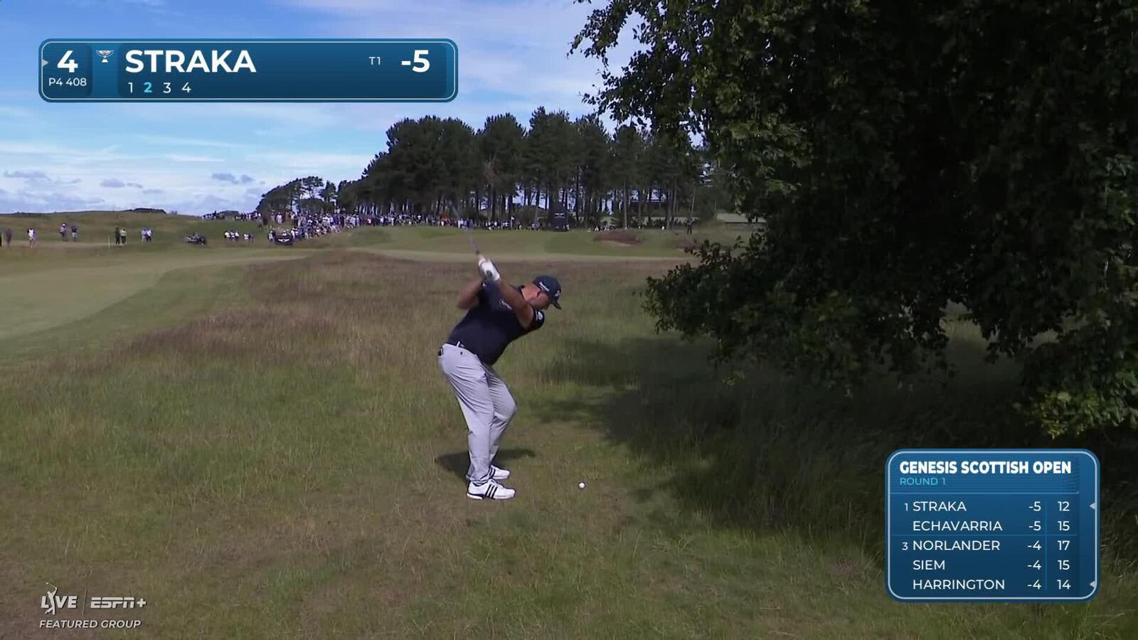 Sepp Straka makes birdie on No. 4 at Genesis Scottish Open