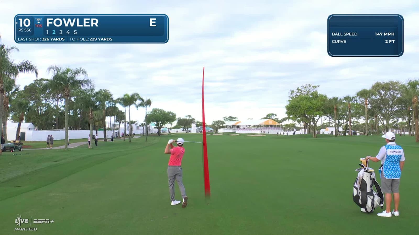 Rickie Fowler reaches green in two leading to birdie at Cognizant Classic