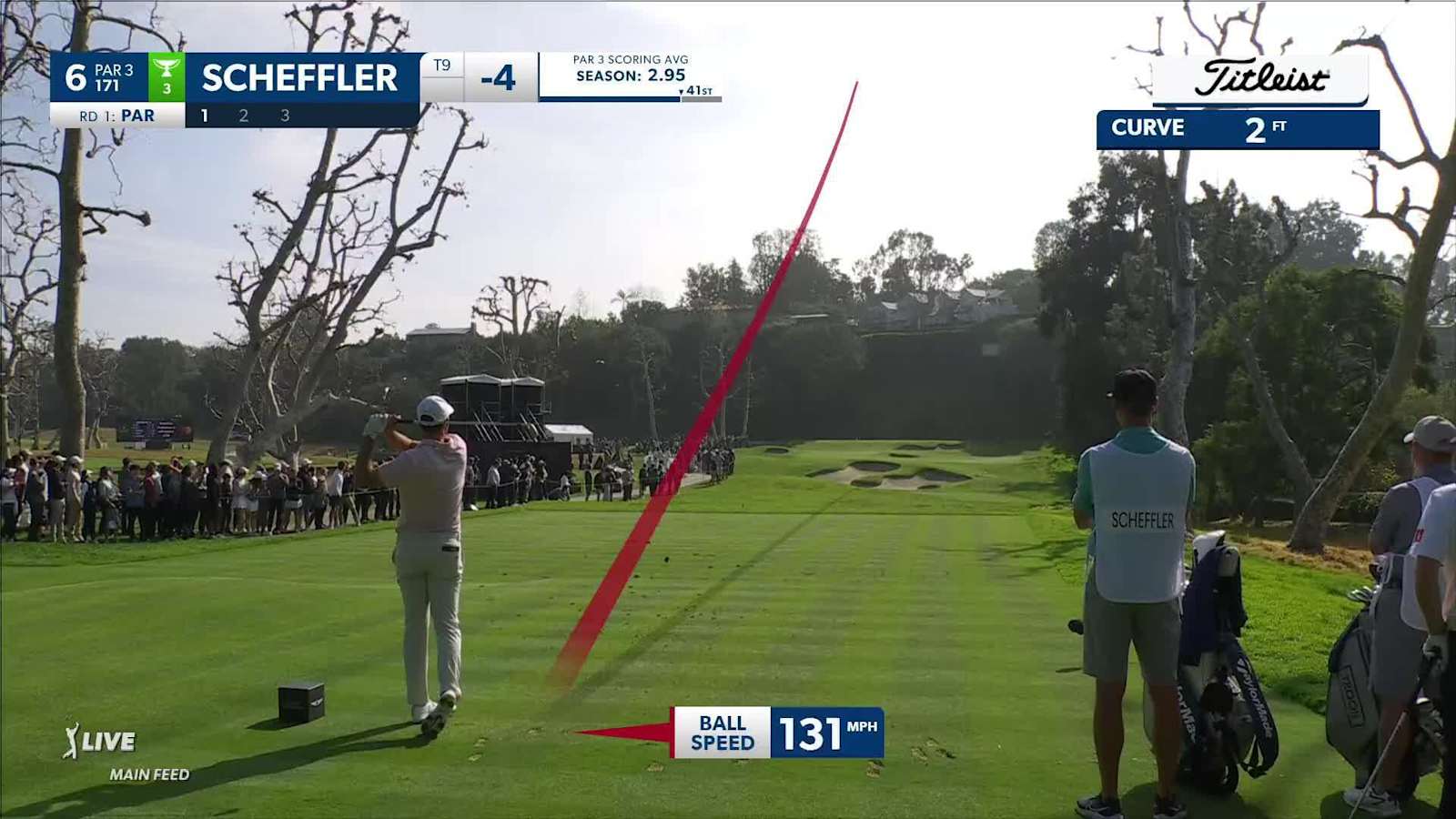 Scottie Scheffler's near ace on No. 6 at Genesis