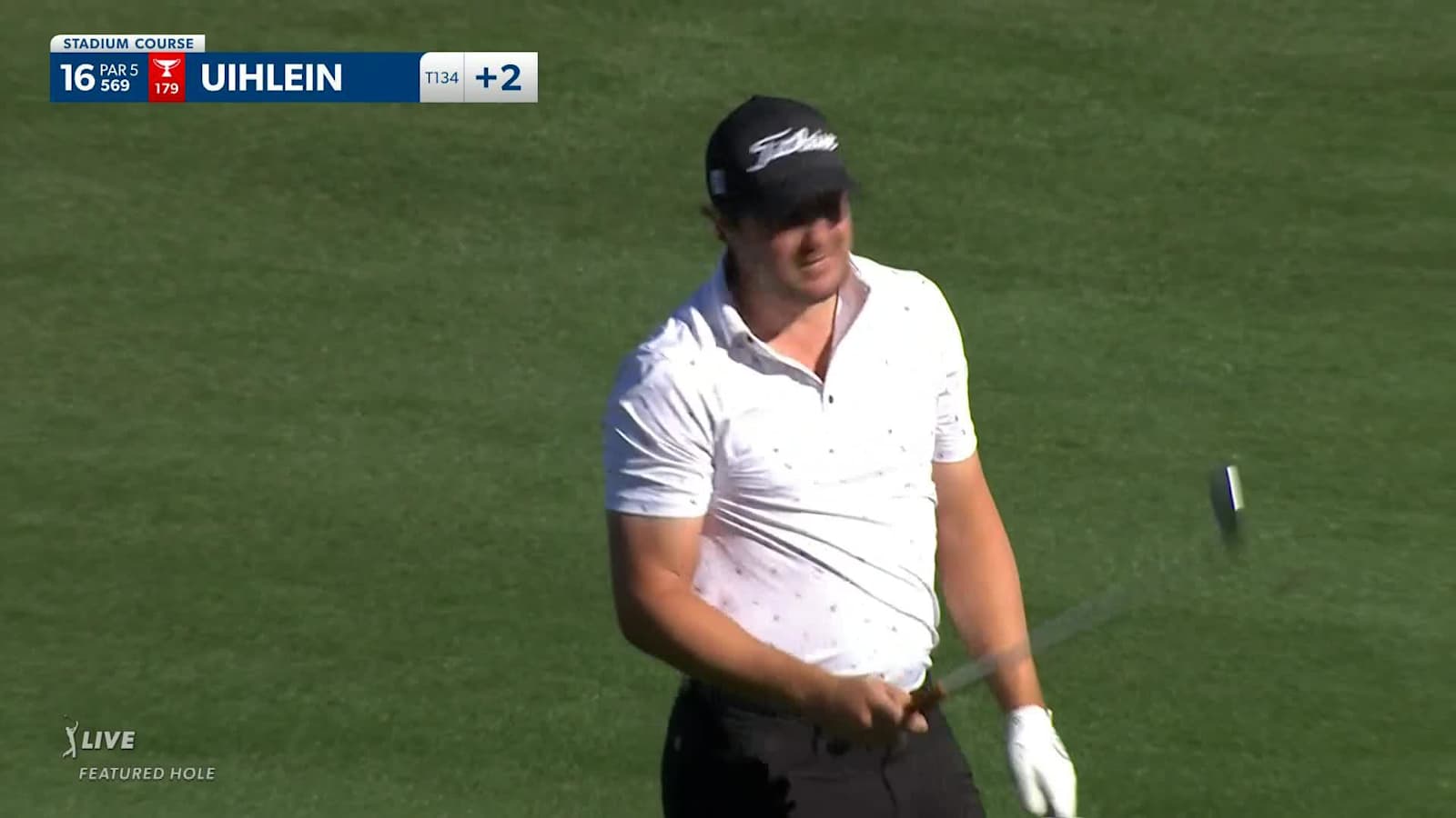 Peter Uihlein's chip to set up birdie at The American Express