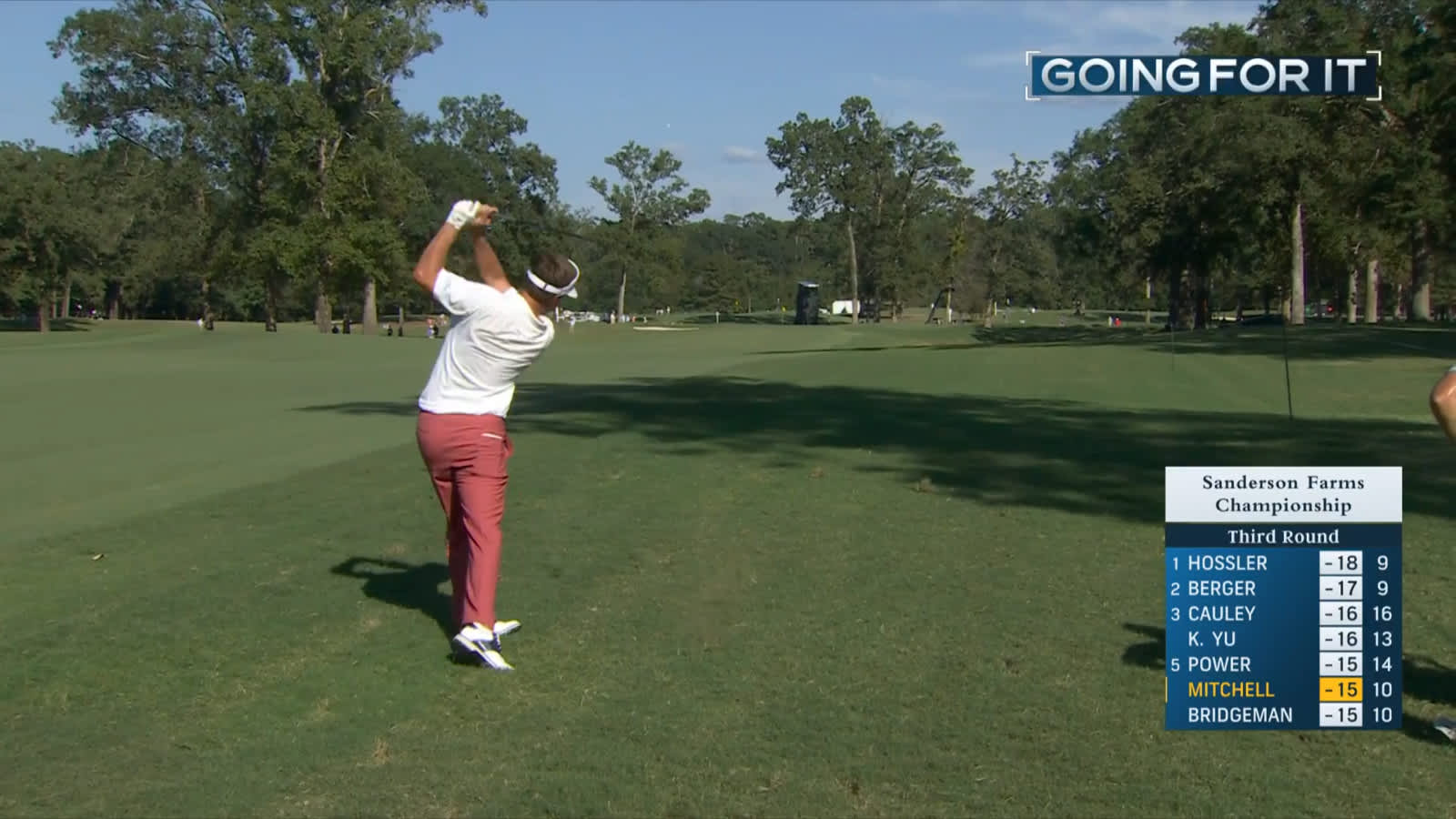 Keith Mitchell converts birdie after finding rough at Sanderson Farms