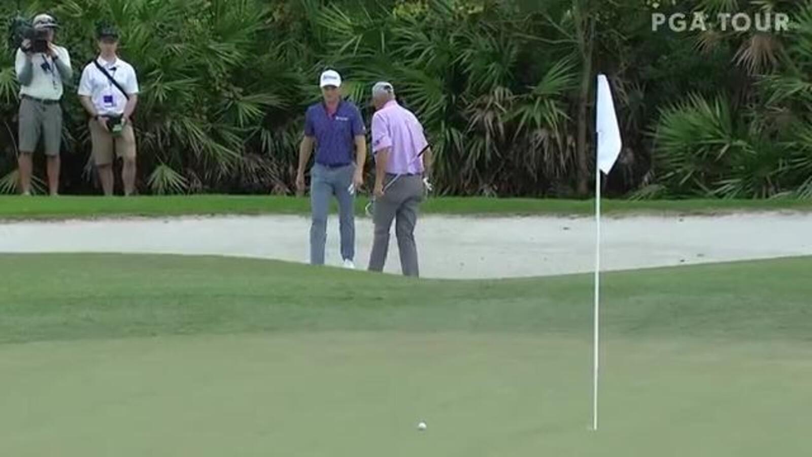 Justin Thomas nearly drives green and sets up birdie at PNC Championship