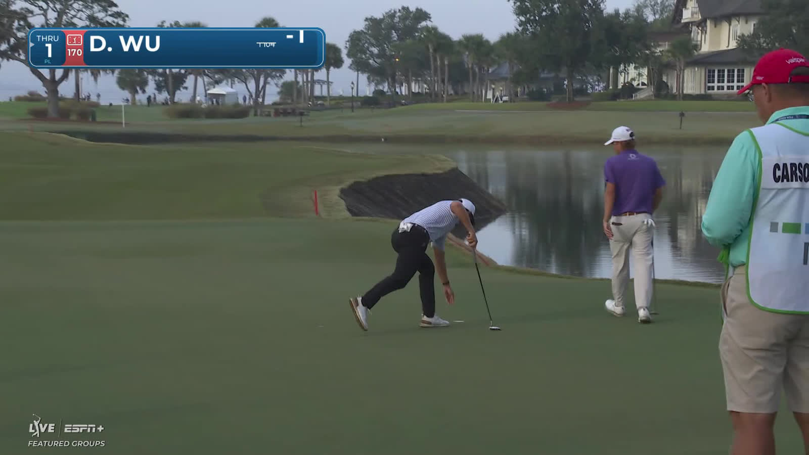 Dylan Wu gets up and down for birdie on No. 10 at The RSM Classic