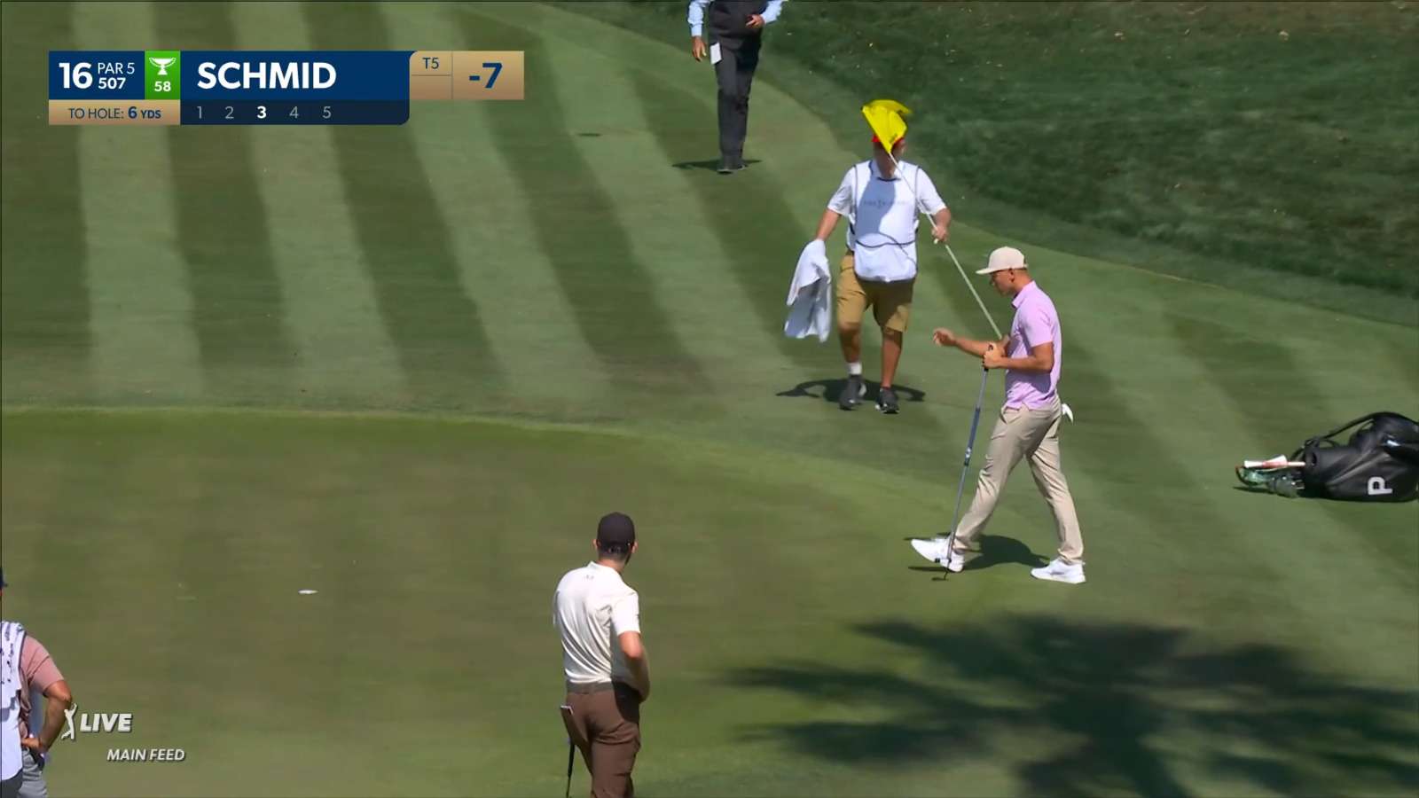 Matti Schmid holes 17-footer from off the green for eagle at THE PLAYERS