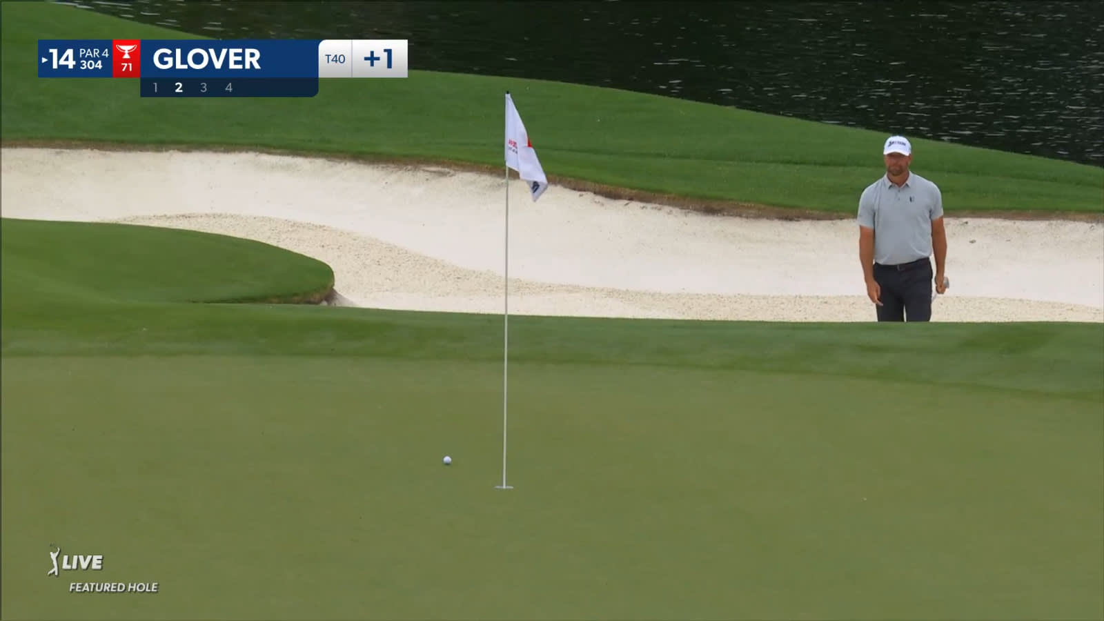 Lucas Glover gets up-and-down for birdie at Wells Fargo