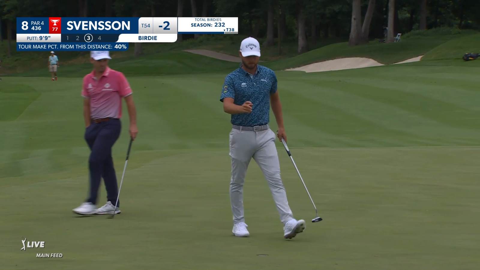 Adam Svensson's 174-yard approach sets up birdie at John Deere