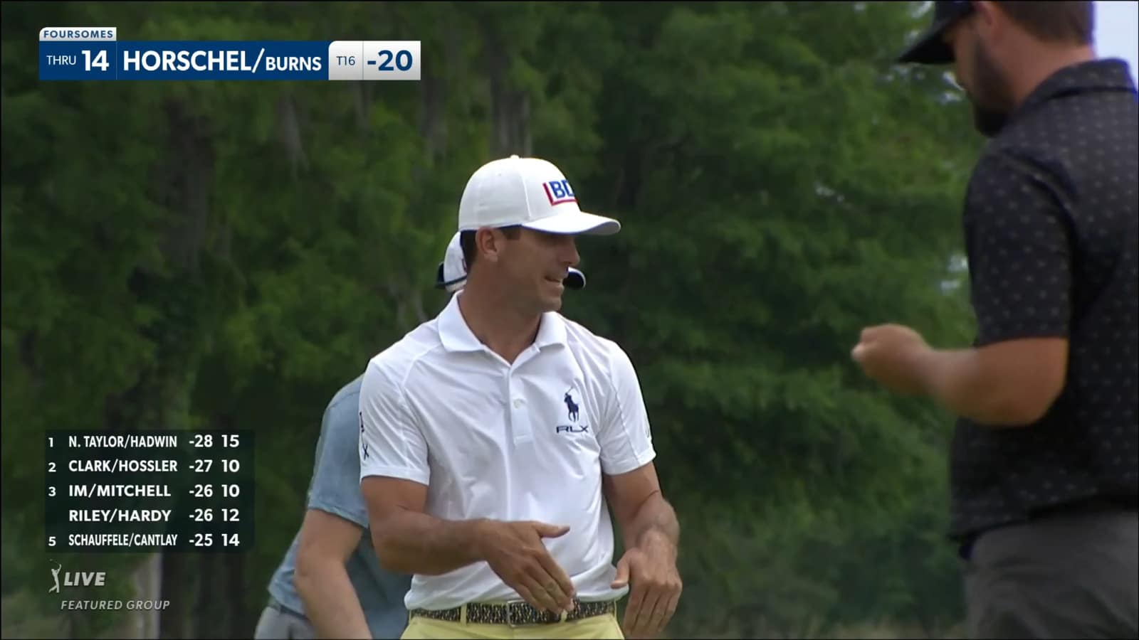Billy Horschel makes 12-foot birdie putt at Zurich Classic