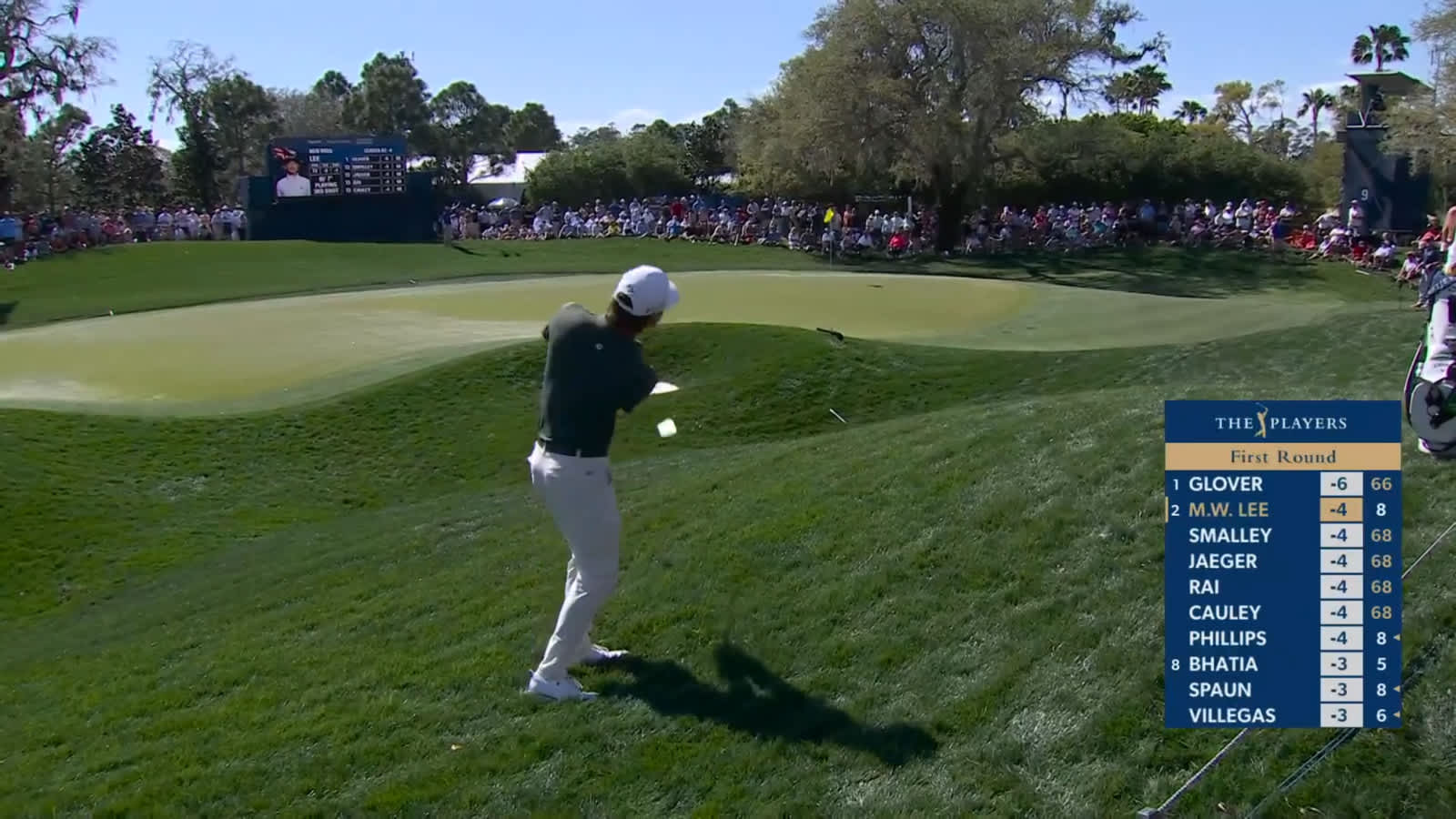 Min Woo Lee gets up-and-down from rough for birdie at THE PLAYERS