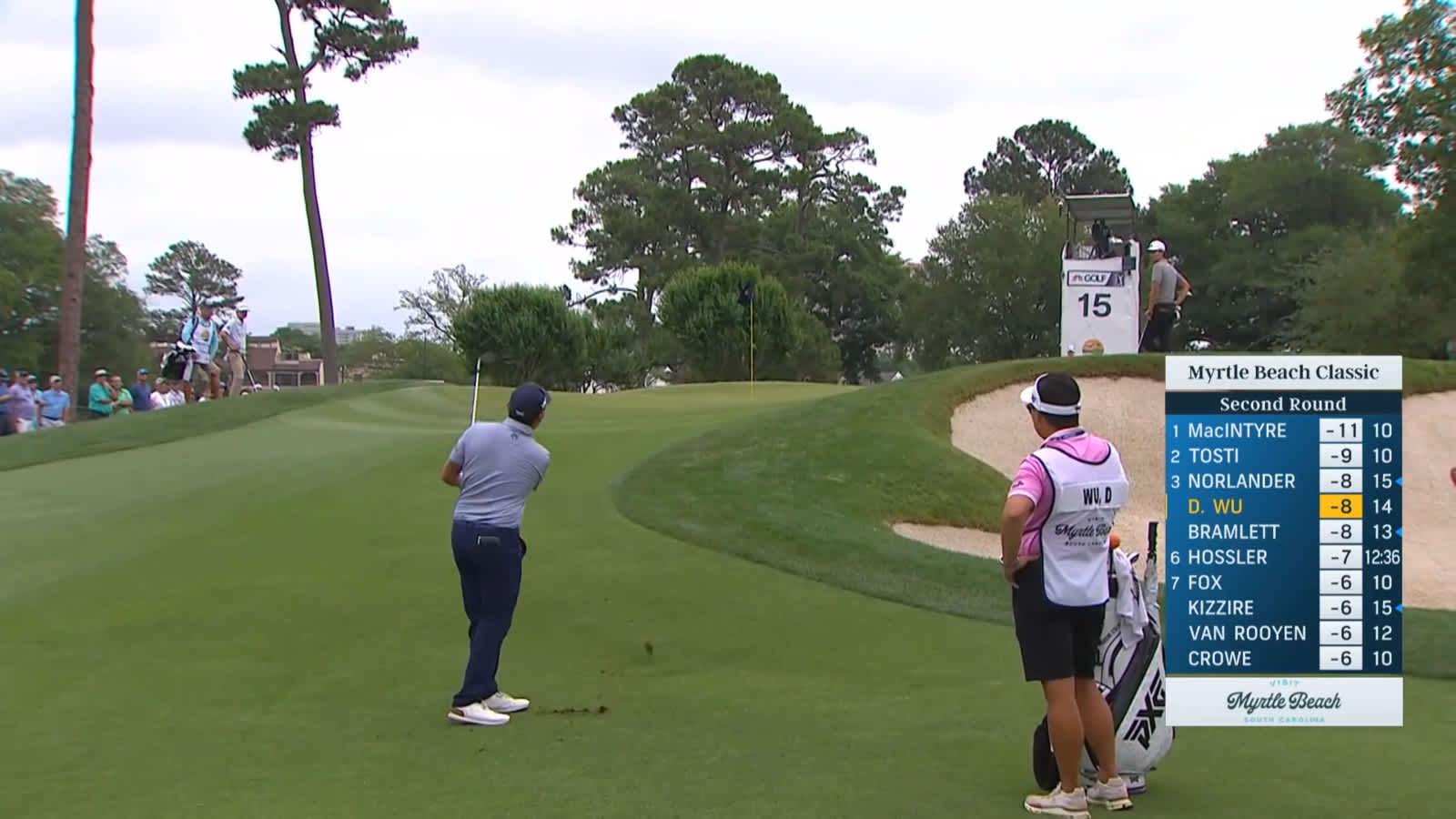 Dylan Wu chips it tight to set up birdie at Myrtle Beach