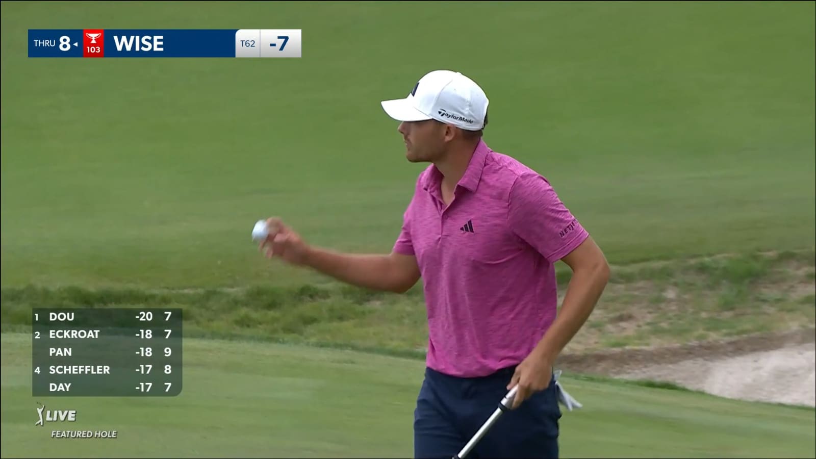 Aaron Wise's tee shot to 8-feet sets up birdie at AT&T Byron Nelson