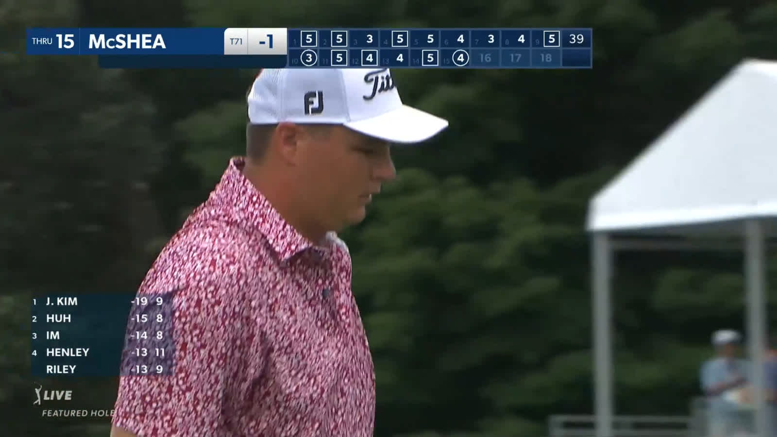 Blake McShea makes birdie on No. 15 at Wyndham