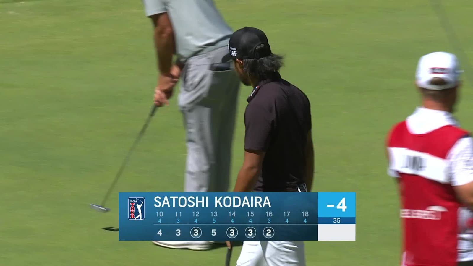 Satoshi Kodaira rolls in 28-footer for birdie at Travelers
