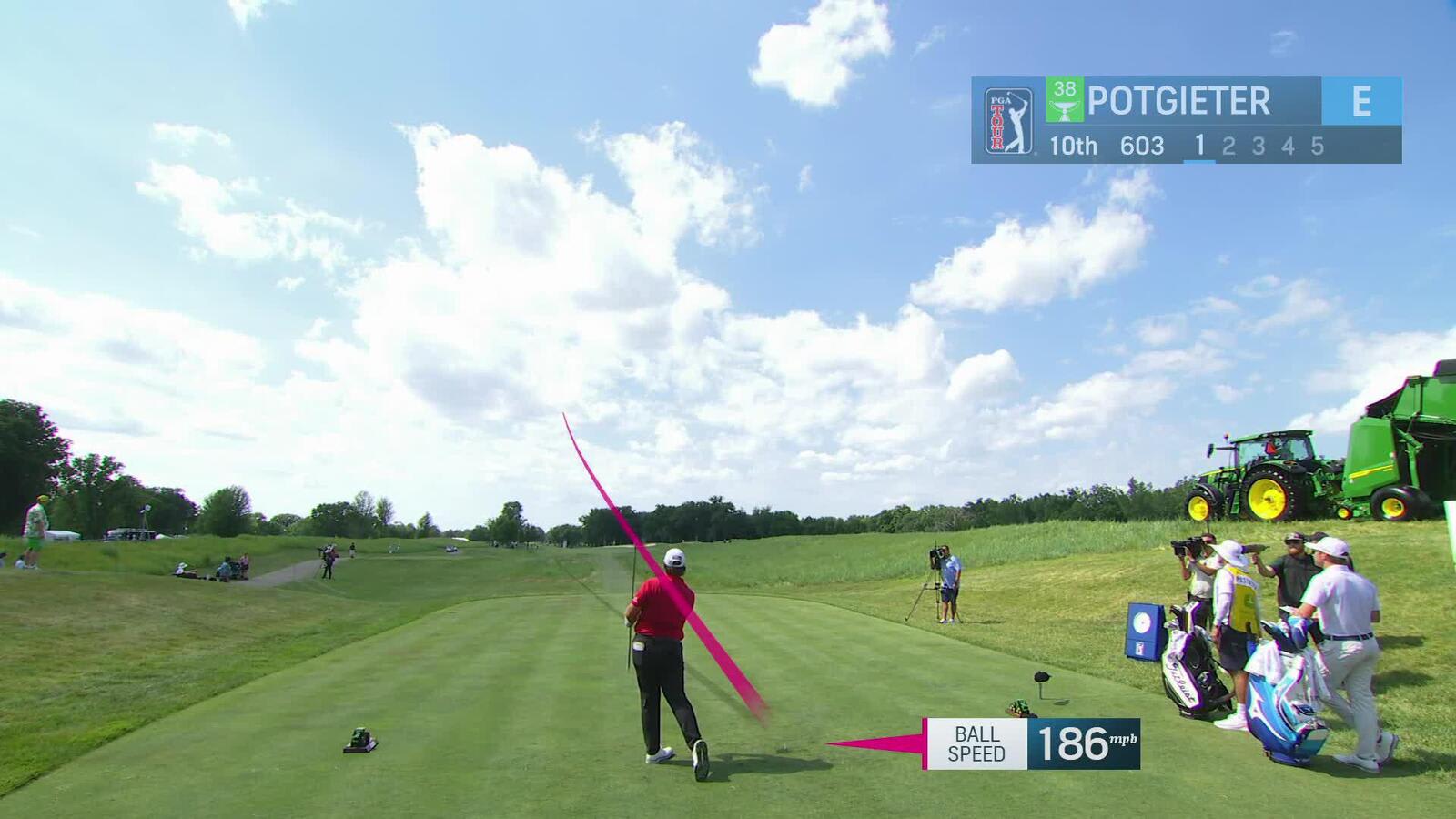 Aldrich Potgieter sinks 39-foot eagle putt at John Deere