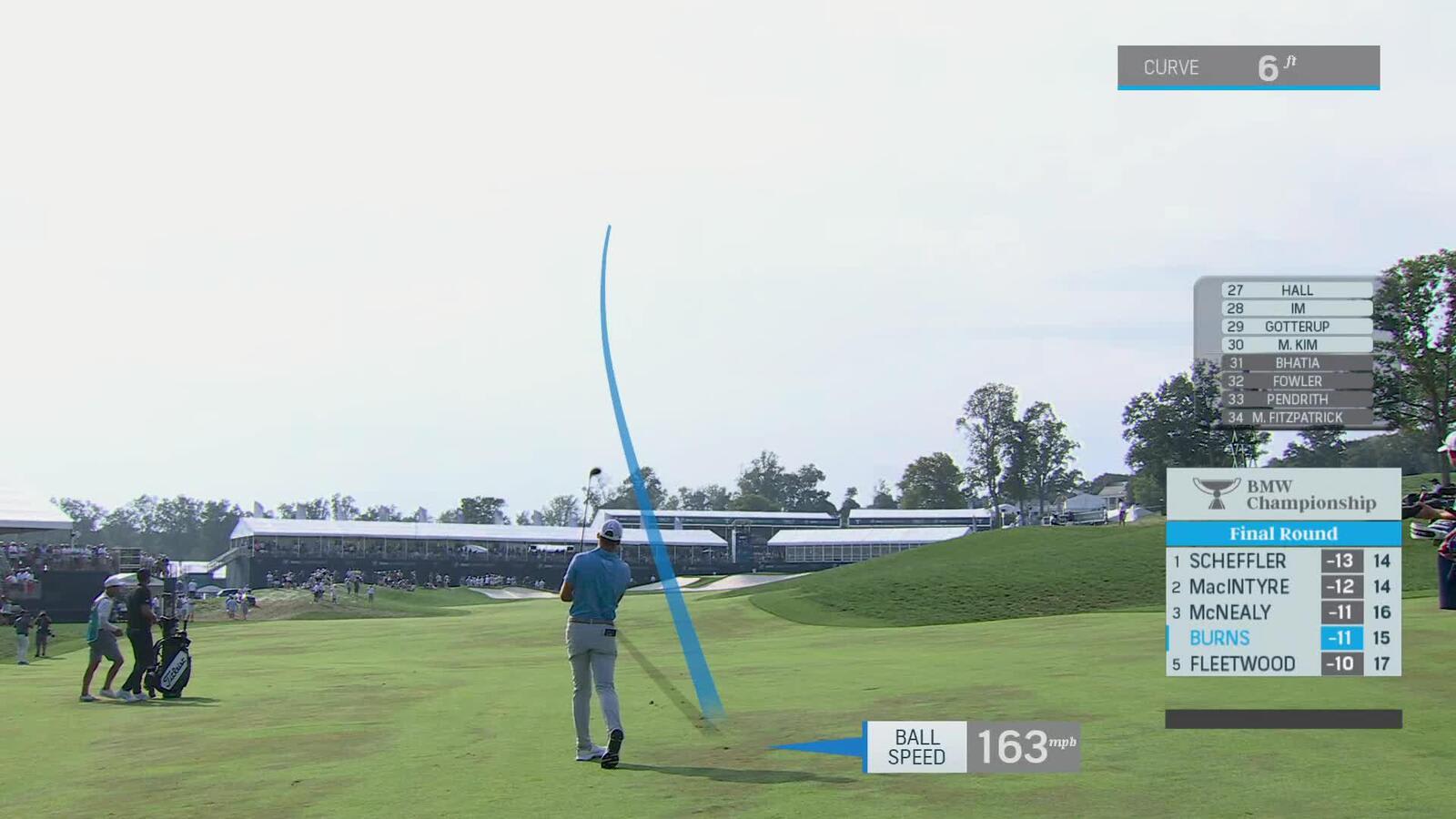 Sam Burns makes birdie on No. 16 at BMW Championship