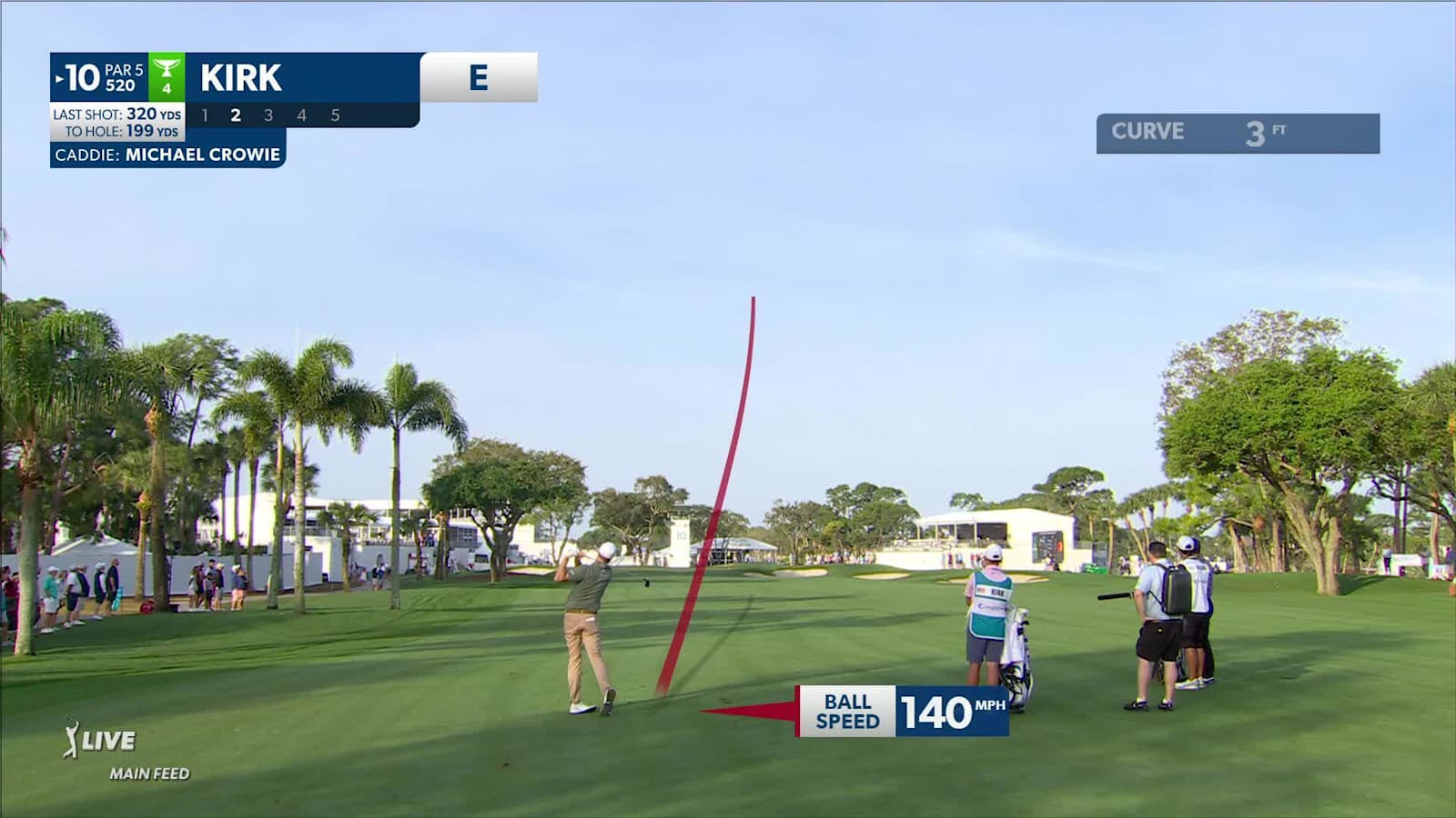 Chris Kirk finds the green in two to set up birdie at Cognizant Classic