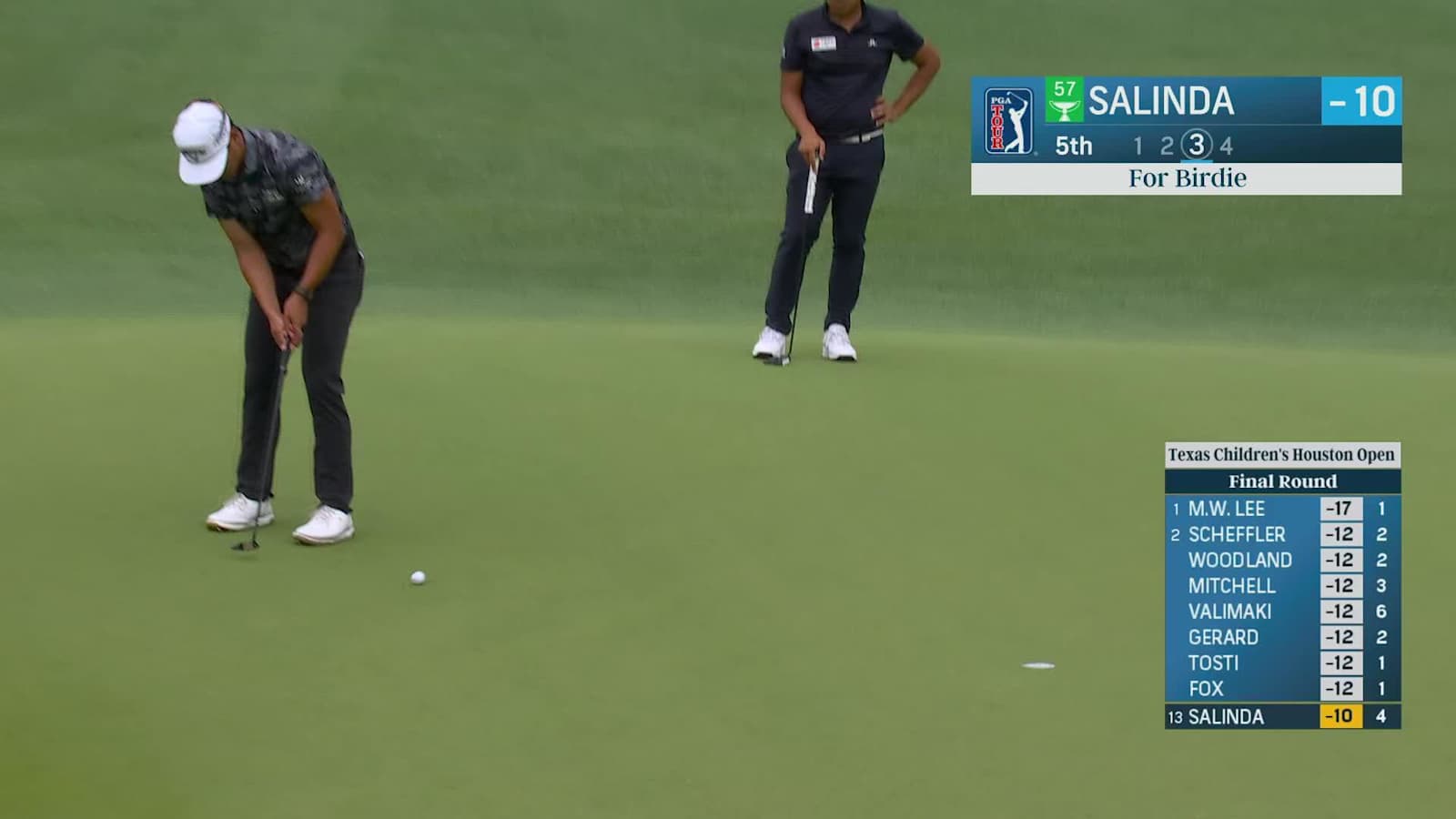 Isaiah Salinda makes birdie on No. 5 at Houston Open
