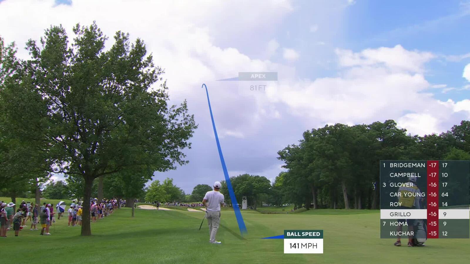 Emiliano Grillo makes birdie on No. 10 at John Deere