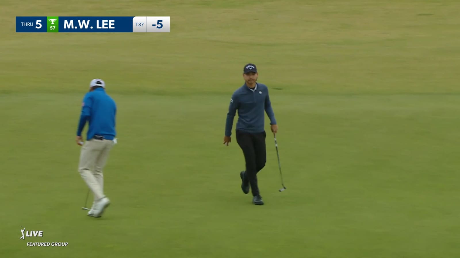 Min Woo Lee makes birdie at Genesis Scottish Open