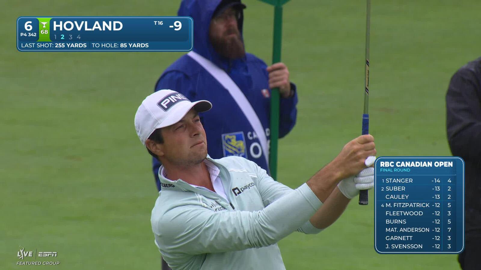 Viktor Hovland's 82-yard approach sets up birdie on No. 6 at RBC Canadian