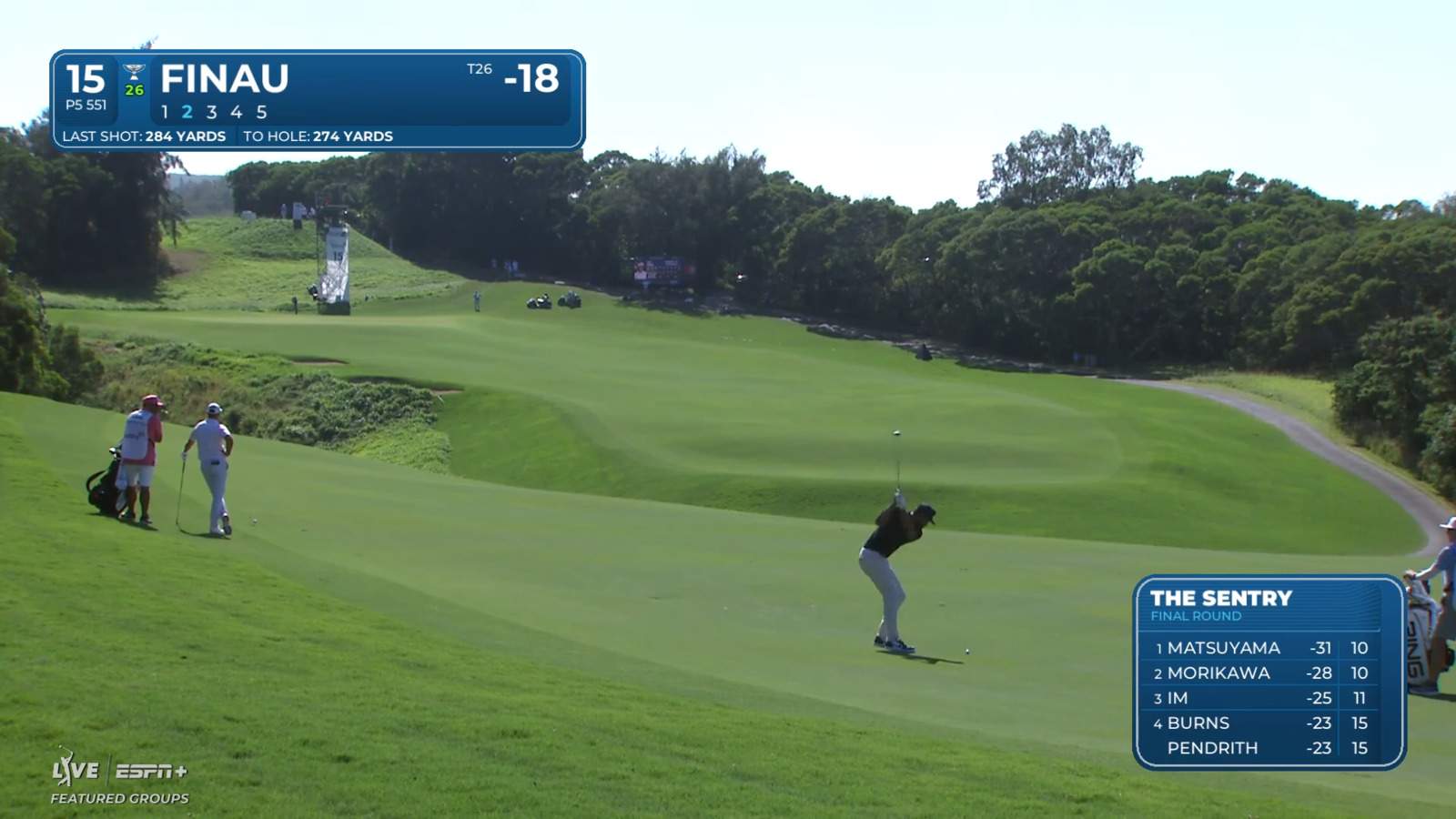 Tony Finau reaches green in two and eagles at The Sentry