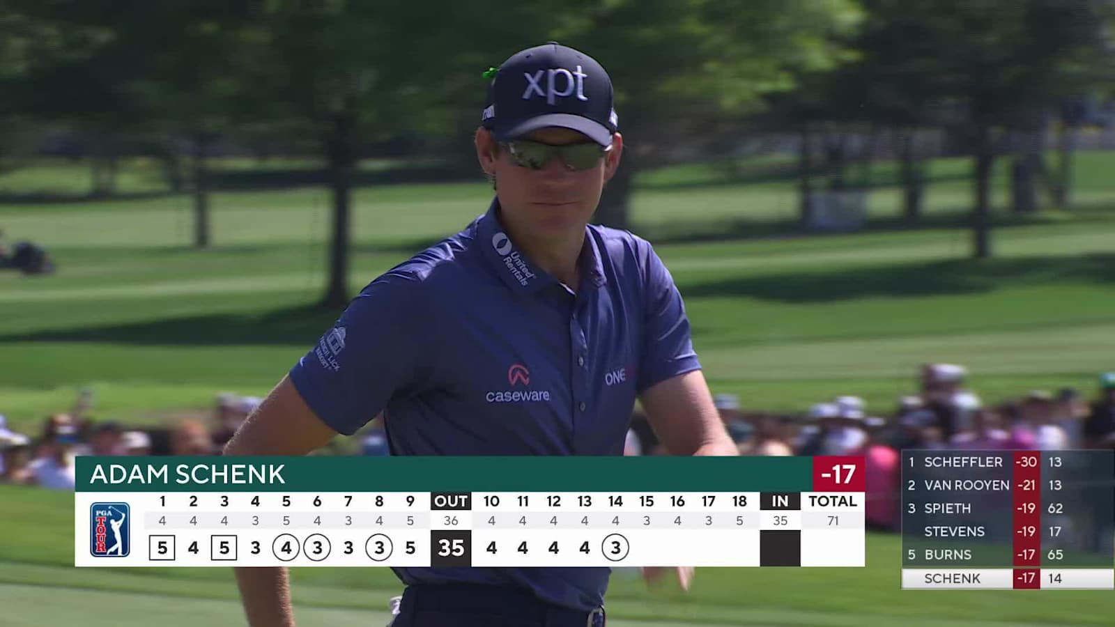 Adam Schenk makes birdie on No. 14 at THE CJ CUP