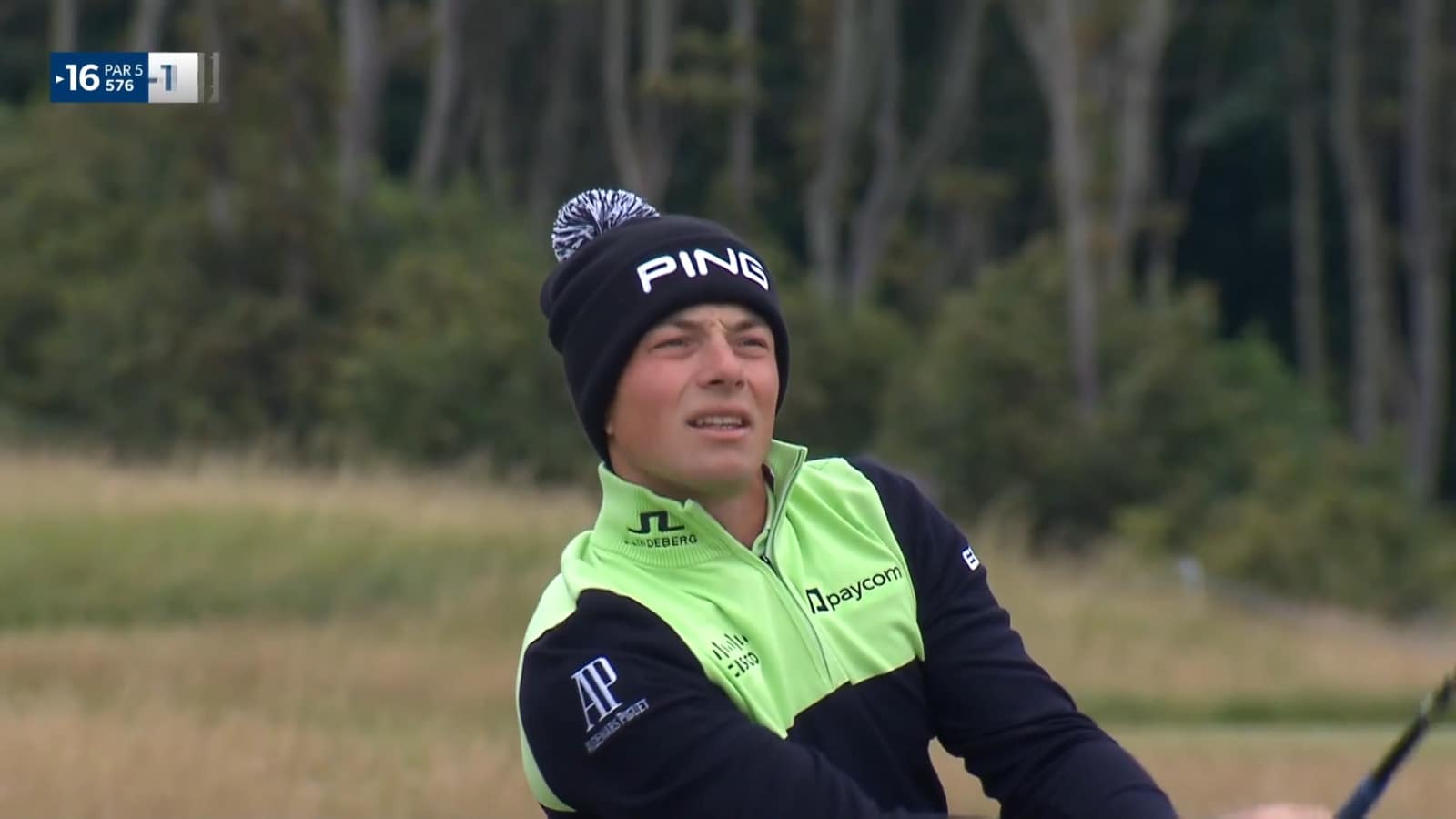 Viktor Hovland makes birdie at Genesis Scottish Open