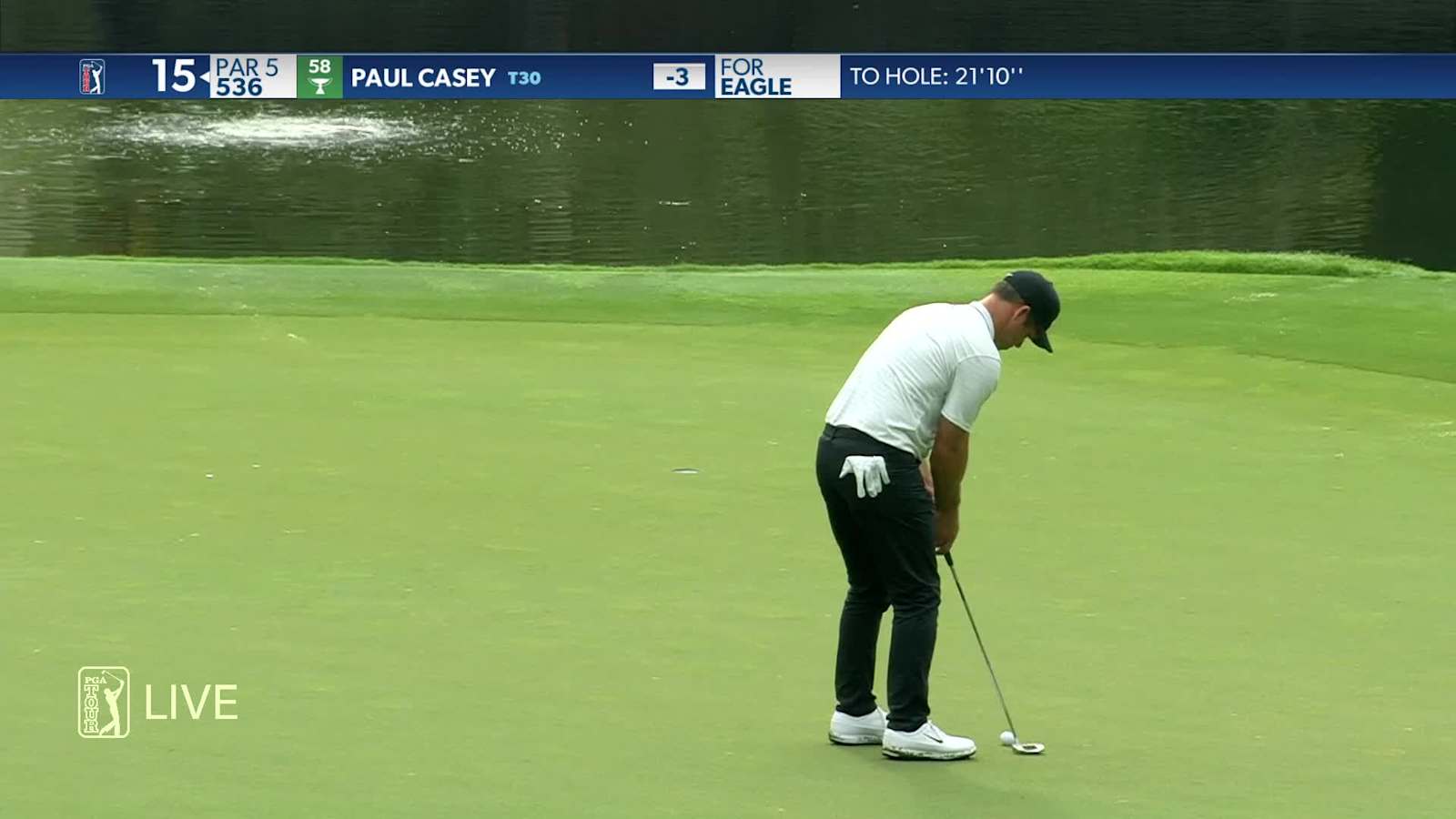 Paul Casey makes birdie on No. 15 in Round 2 at Wyndham