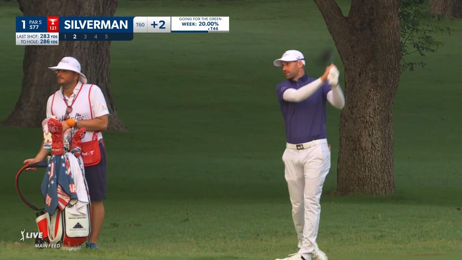 Ben Silverman reaches in two leading to birdie at Charles Schwab