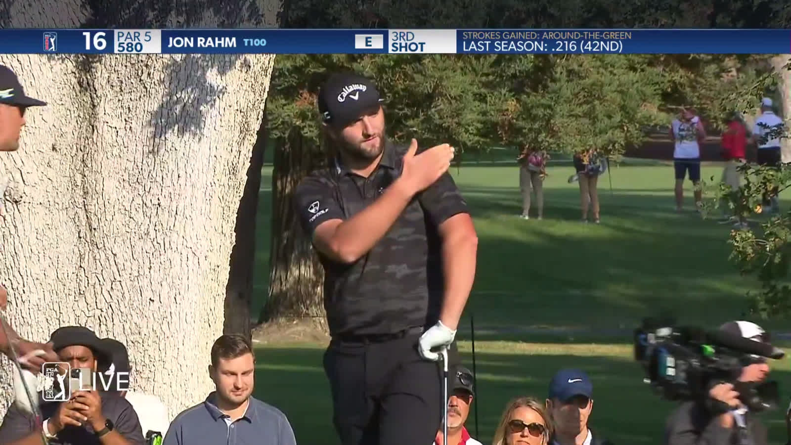 Jon Rahm's up-and-down birdie on No. 16 at Fortinet Championship