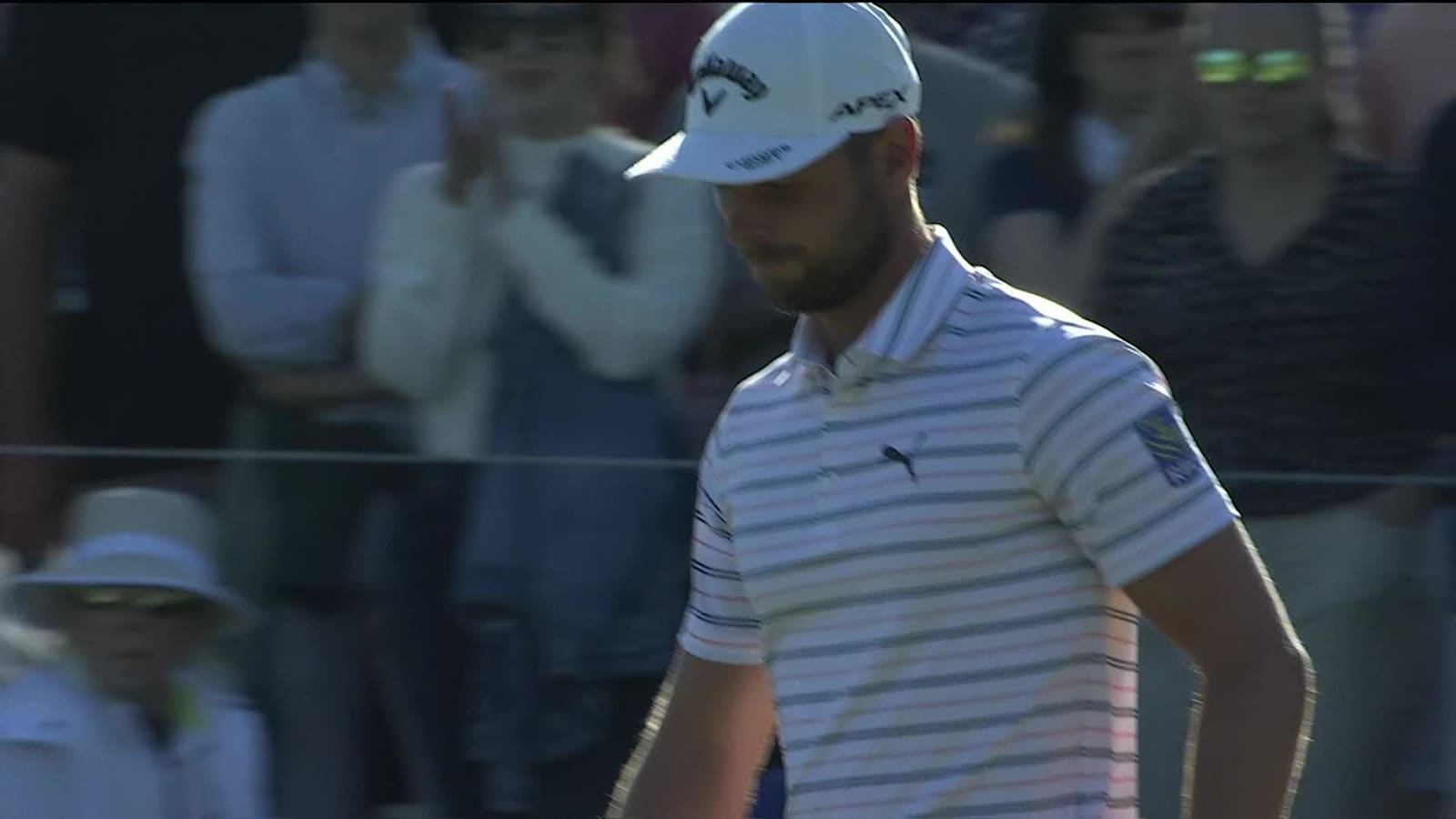 Adam Svensson makes birdie putt on No. 13 at THE PLAYERS