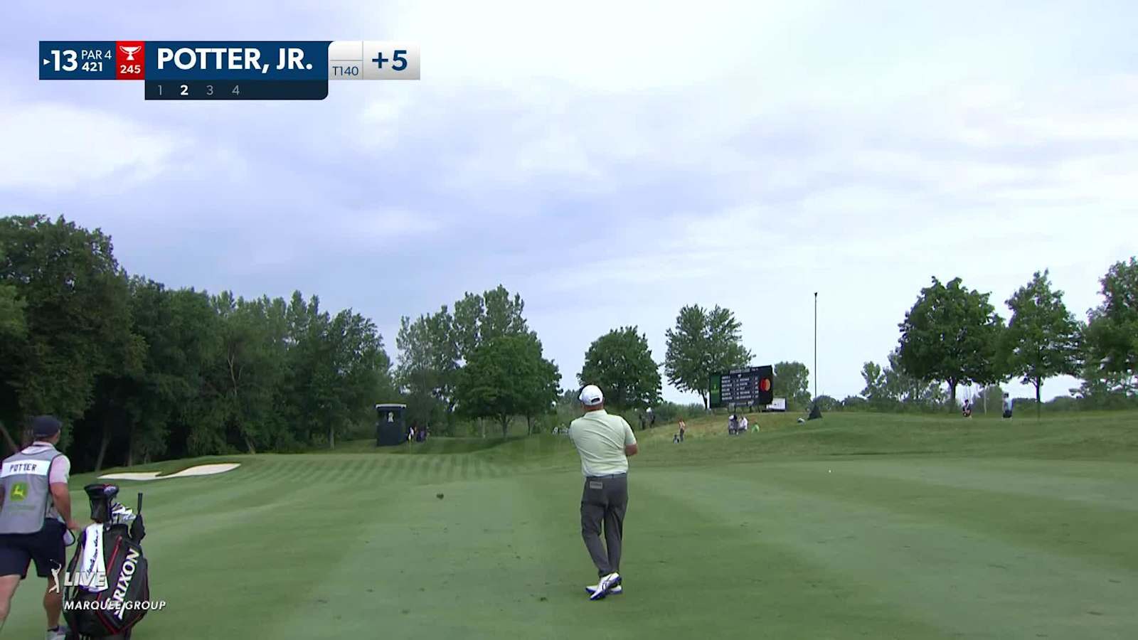 Ted Potter, Jr.'s dials in wedge to set up birdie putt at John Deere