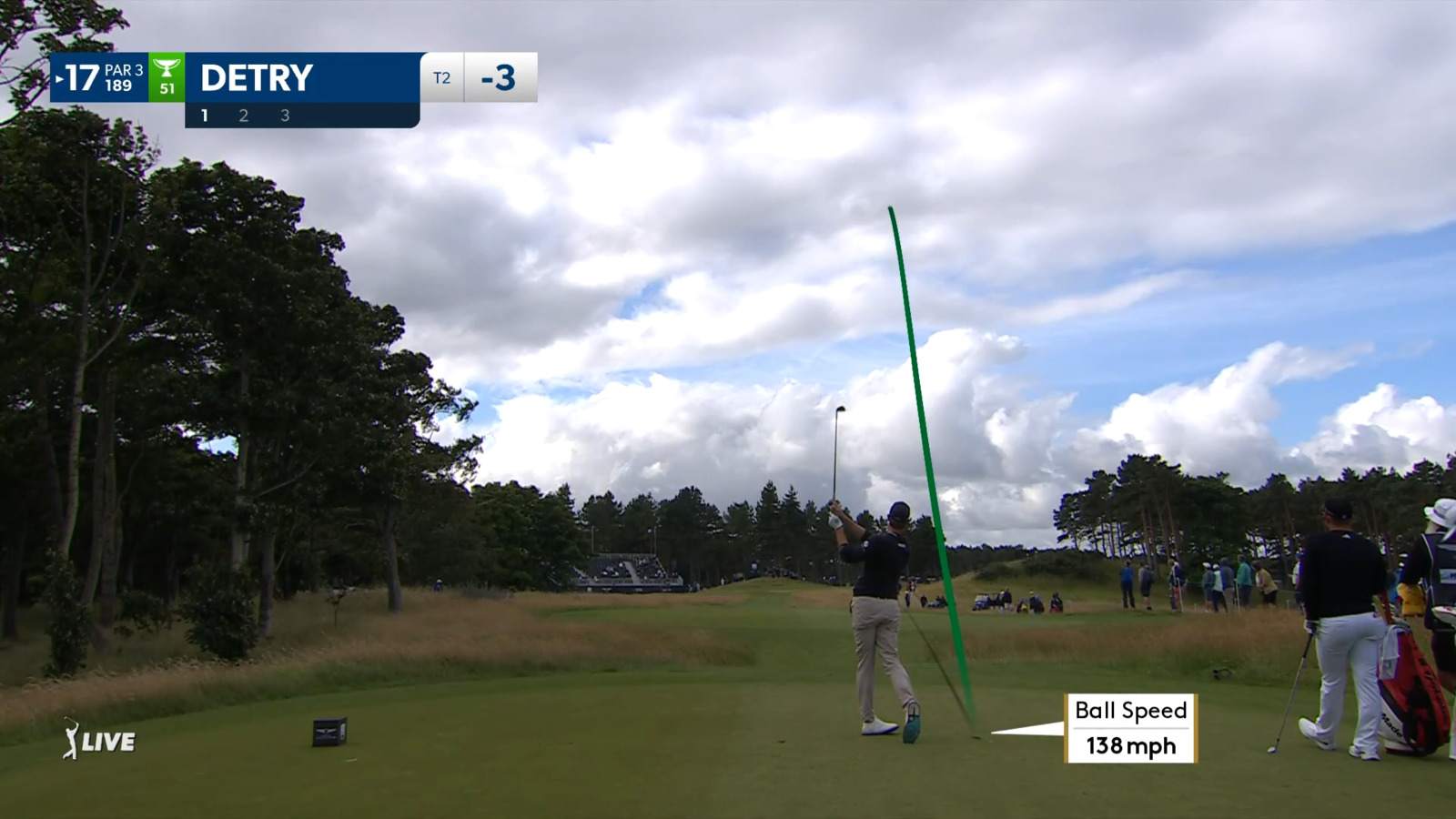 Thomas Detry nearly holes out for birdie at Genesis Scottish Open