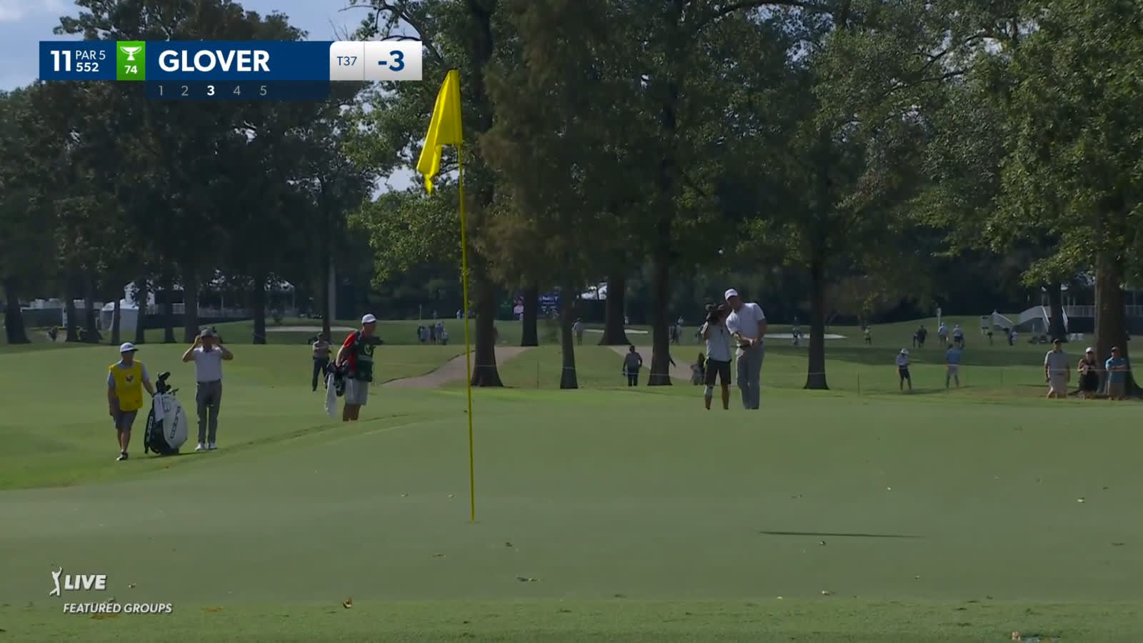 Lucas Glover chips it close to set up birdie at Sanderson Farms