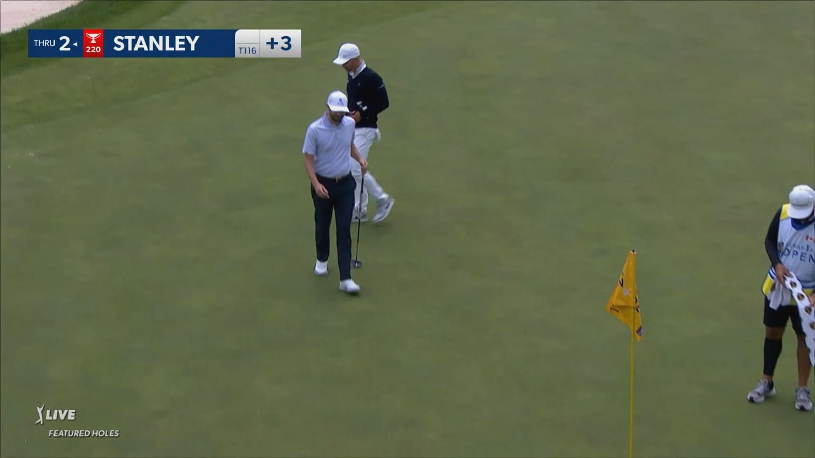 Kyle Stanley sinks a 34-foot birdie putt at RBC Canadian