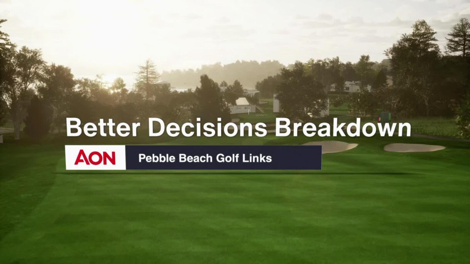 Aon Better Decisions Breakdown on No. 16 at AT&T Pebble Beach