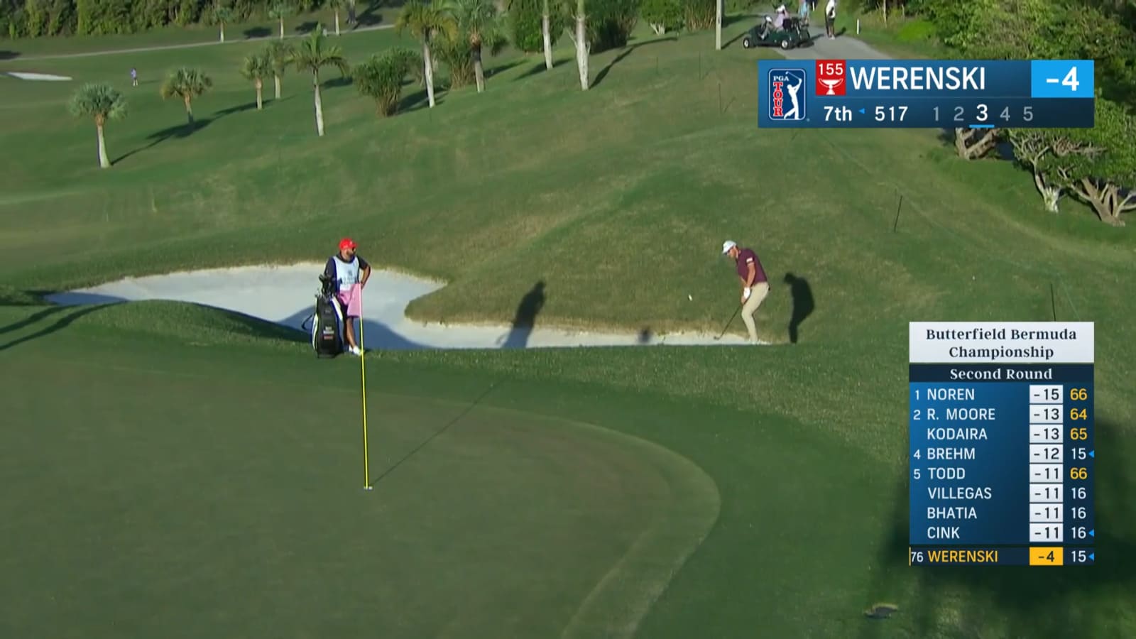Richy Werenski holes bunker shot for eagle at Butterfield Bermuda