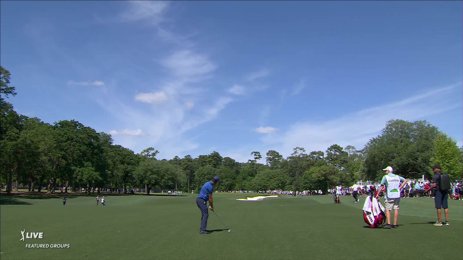 Padraig Harrington drains a 31-foot birdie putt at Houston Open