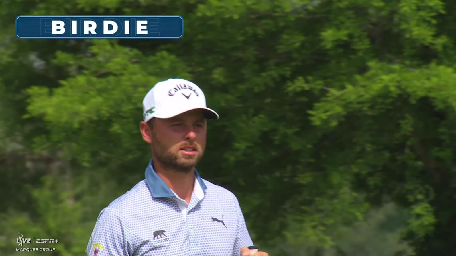 Adam Svensson makes birdie on No. 3 at Zurich Classic