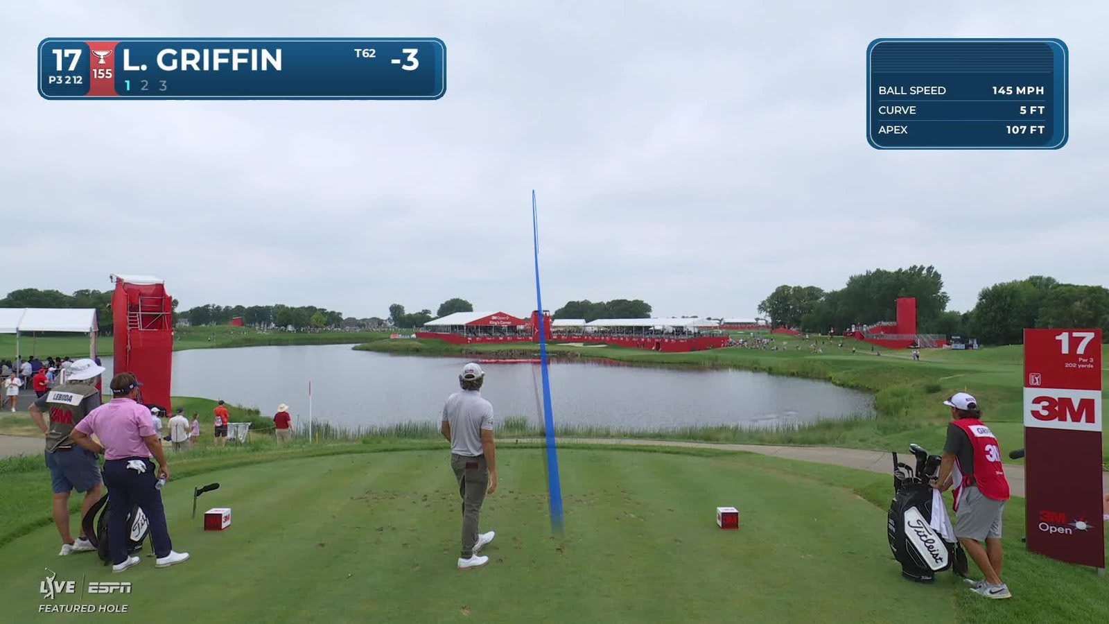 Lanto Griffin hits tee shot to 11 feet, sets up birdie on No. 17 at 3M Open