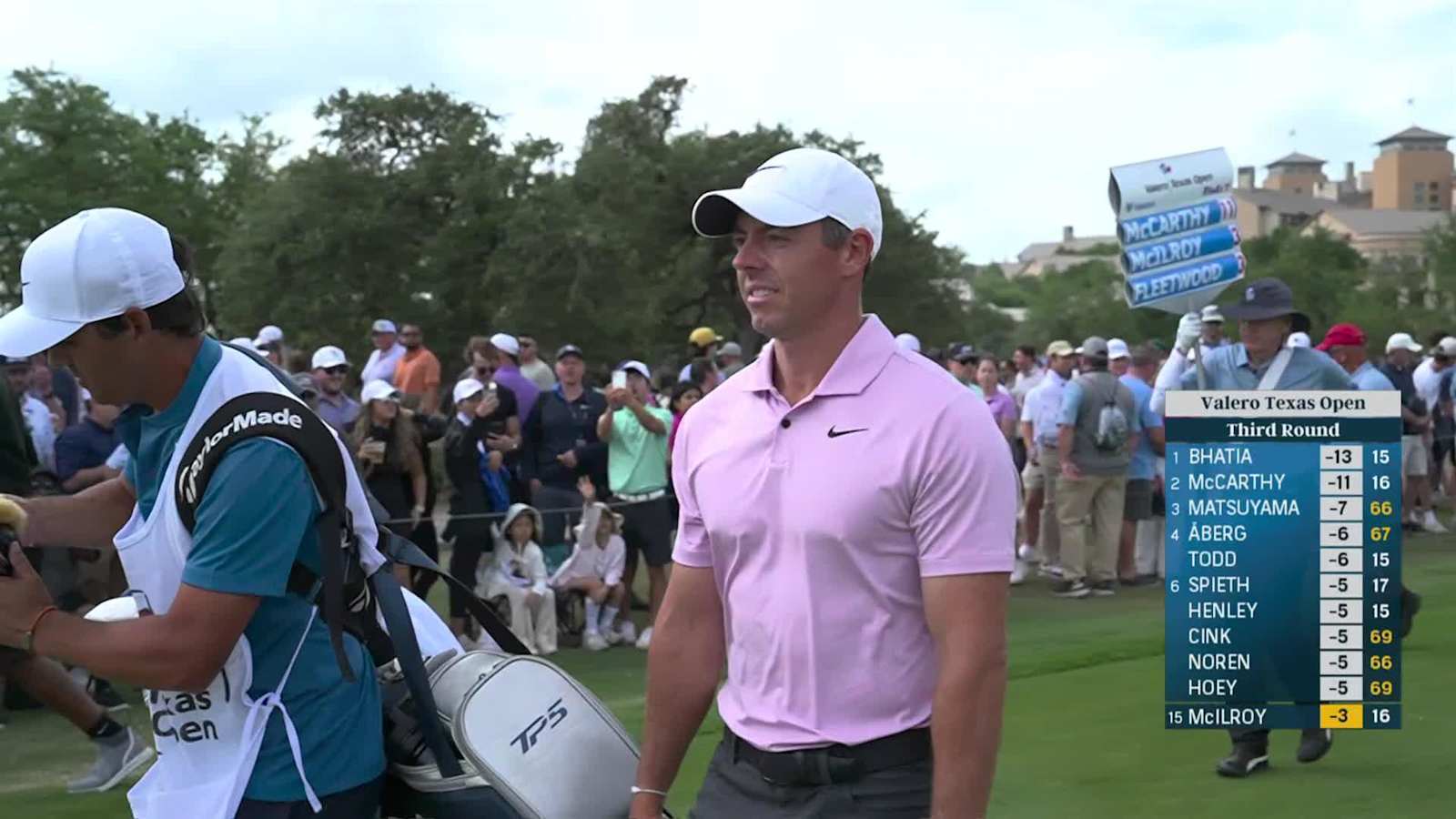 Rory McIlroy converts birdie at Valero